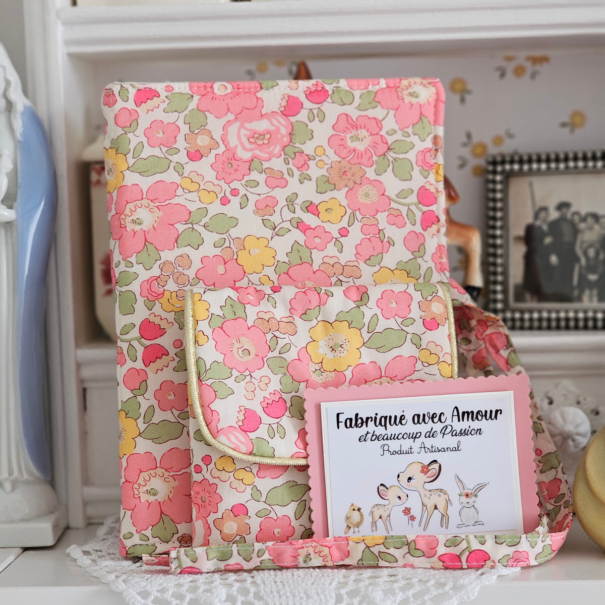 Pochettes liberty rose