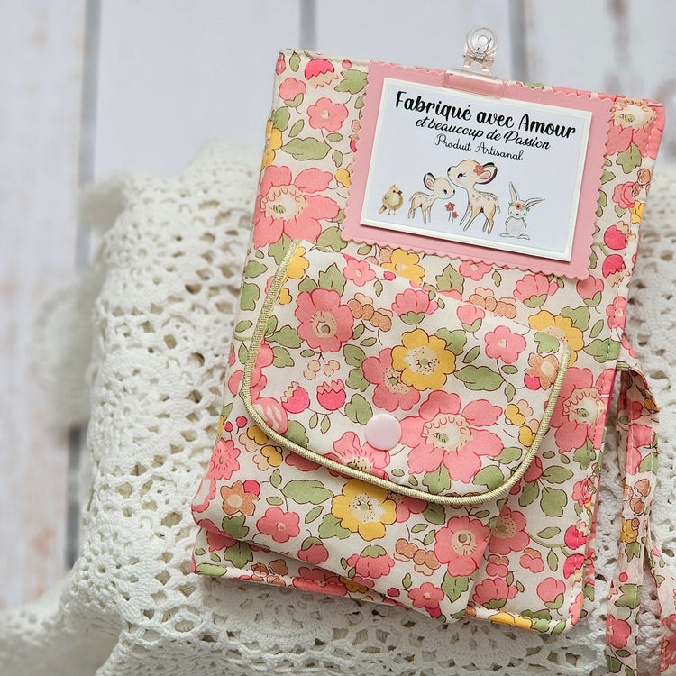 Pochettes liberty rose
