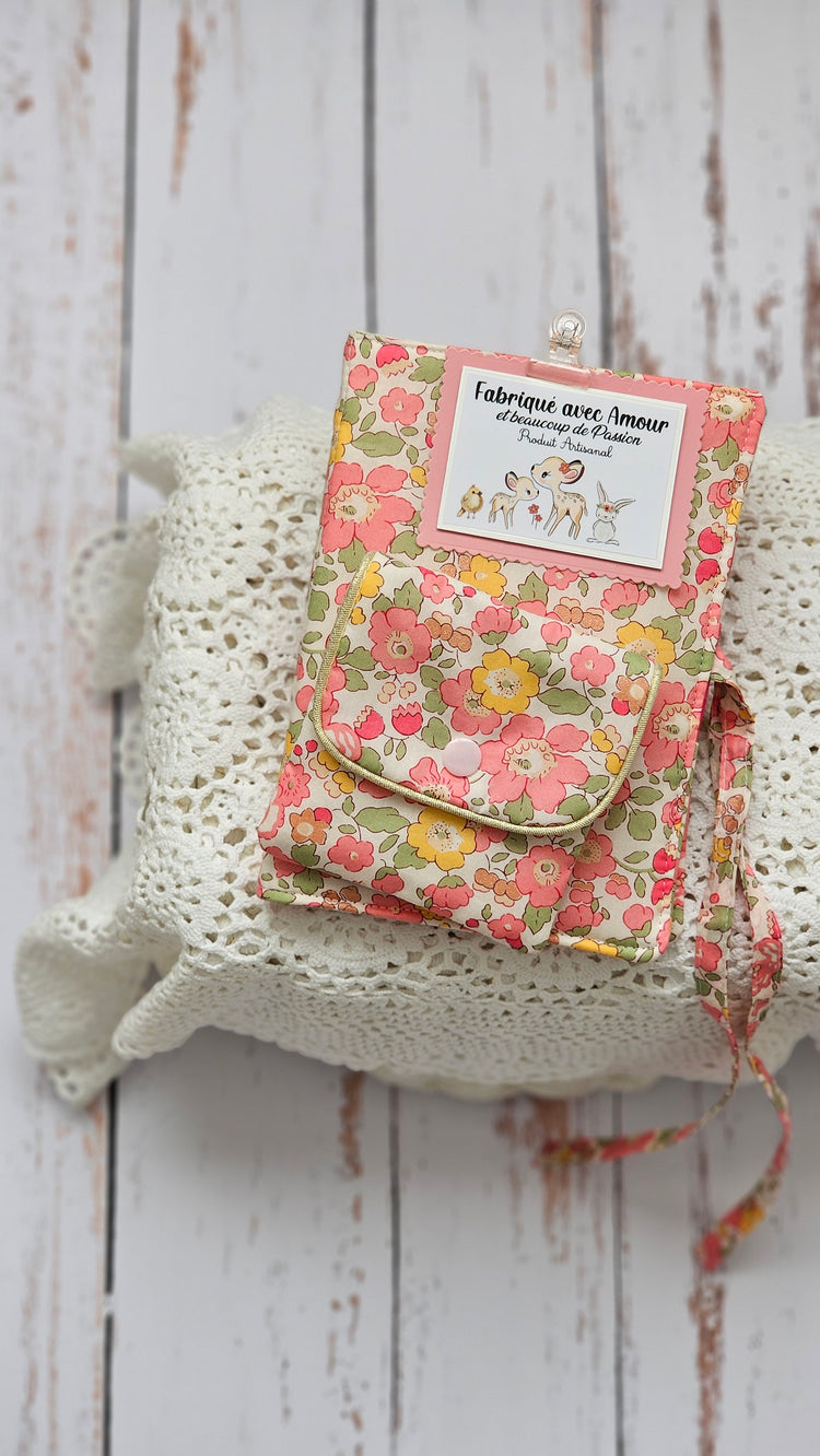 Pochettes liberty rose