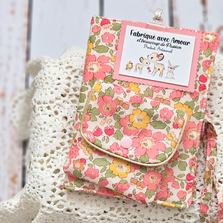 Pochettes liberty rose