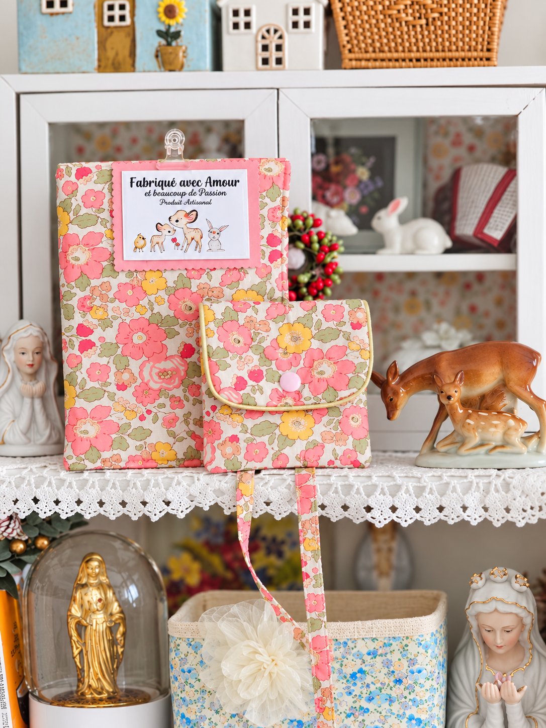 Pochettes liberty rose