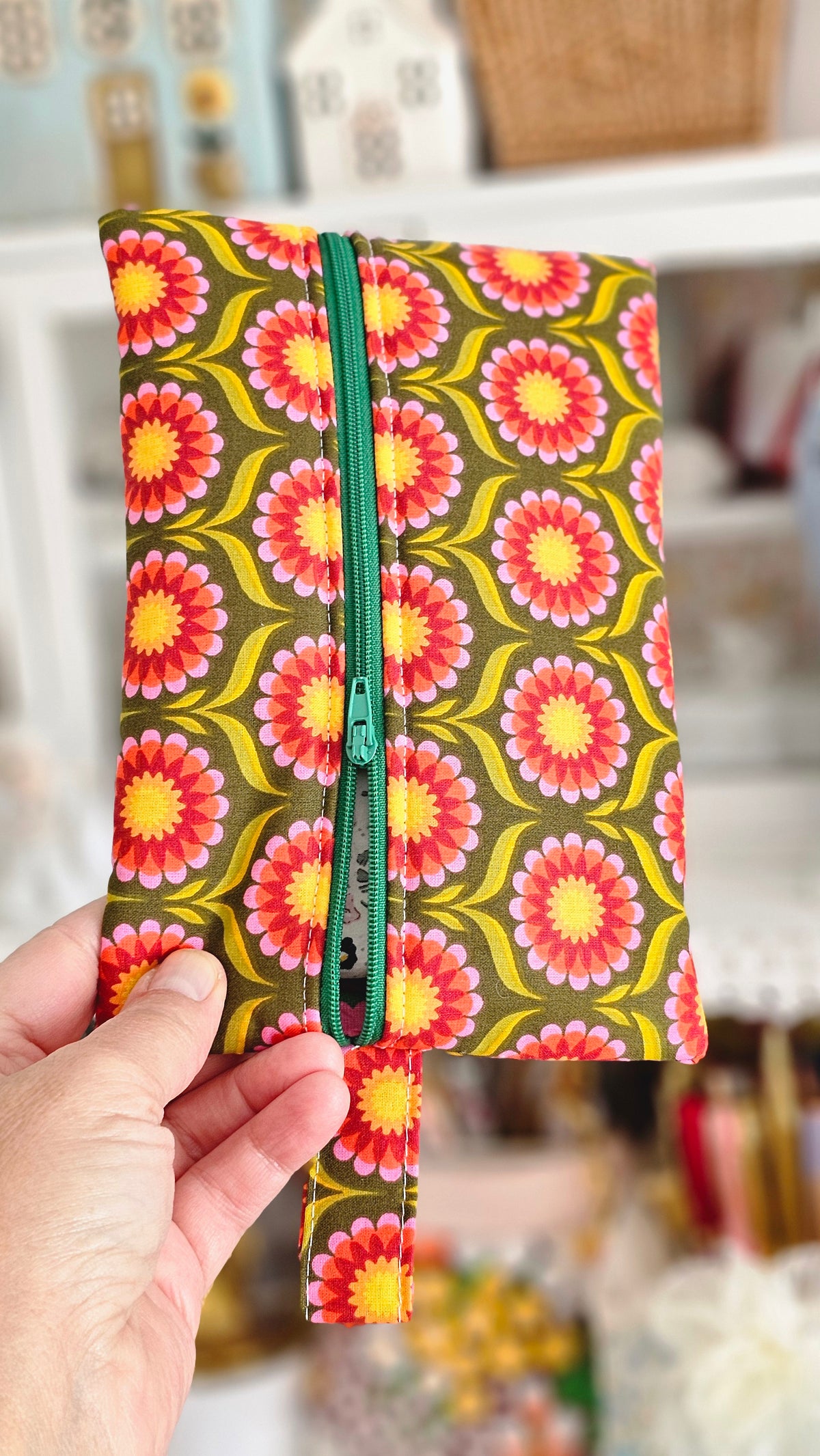 Trousse tissu effet vintage