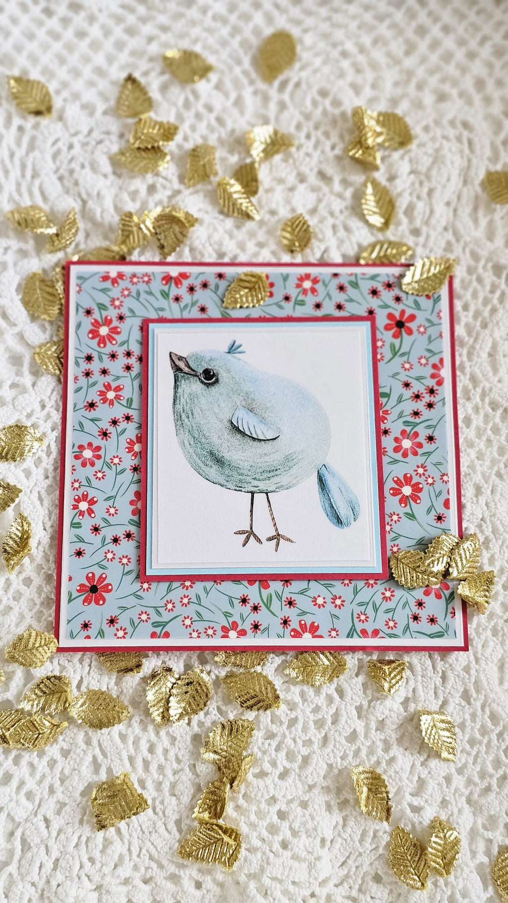 Carte papier Oiseau bleu