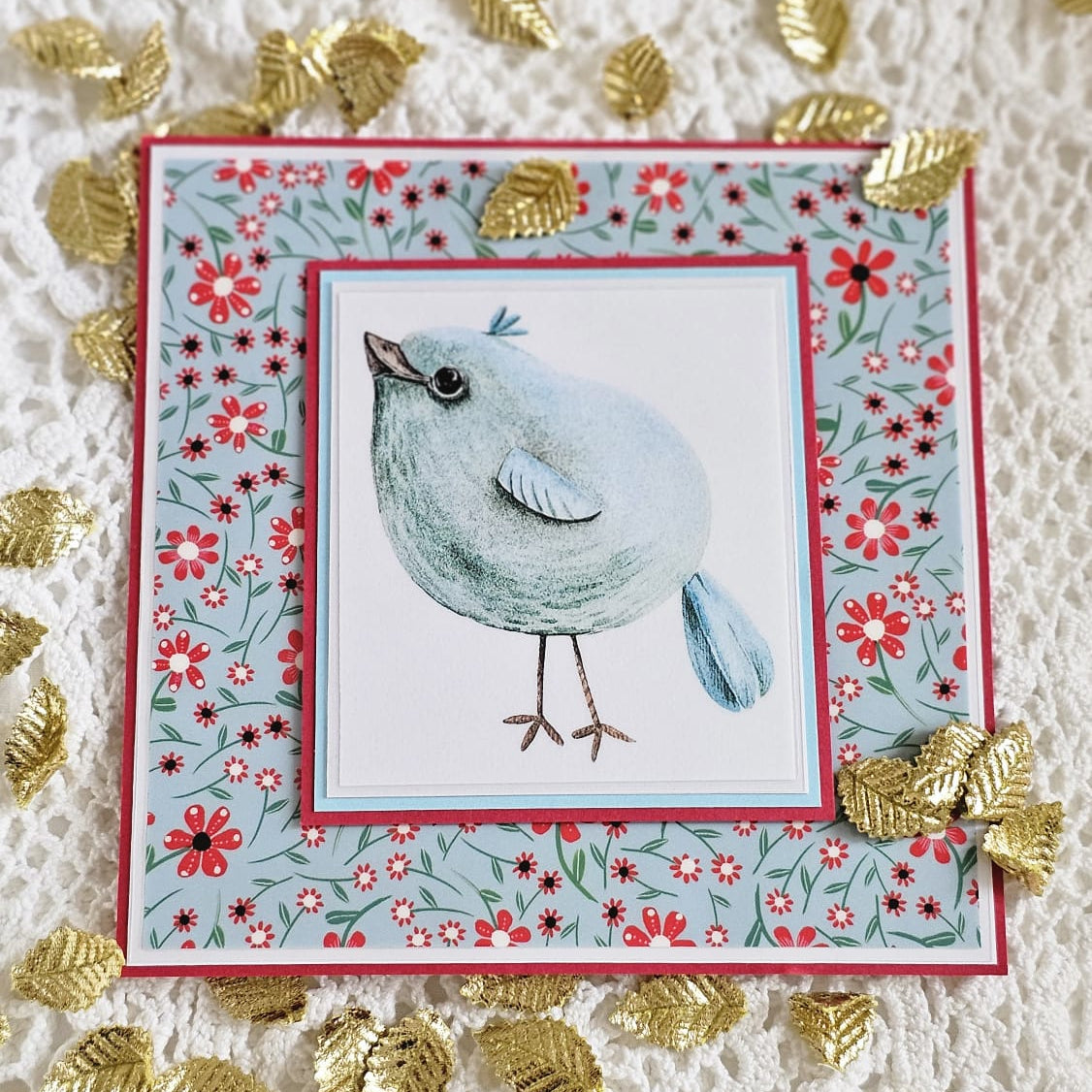 Carte papier Oiseau bleu