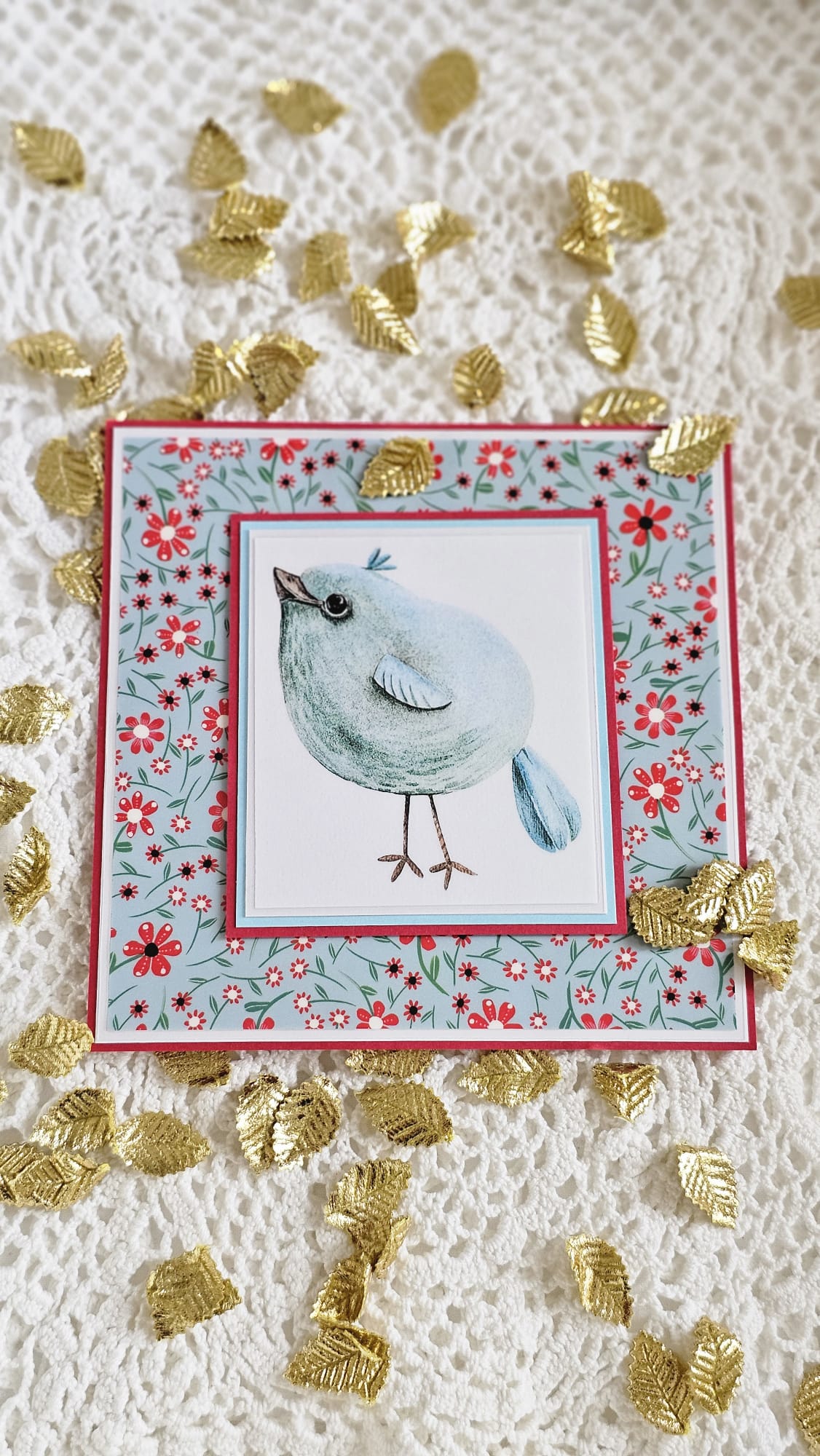 Carte papier Oiseau bleu