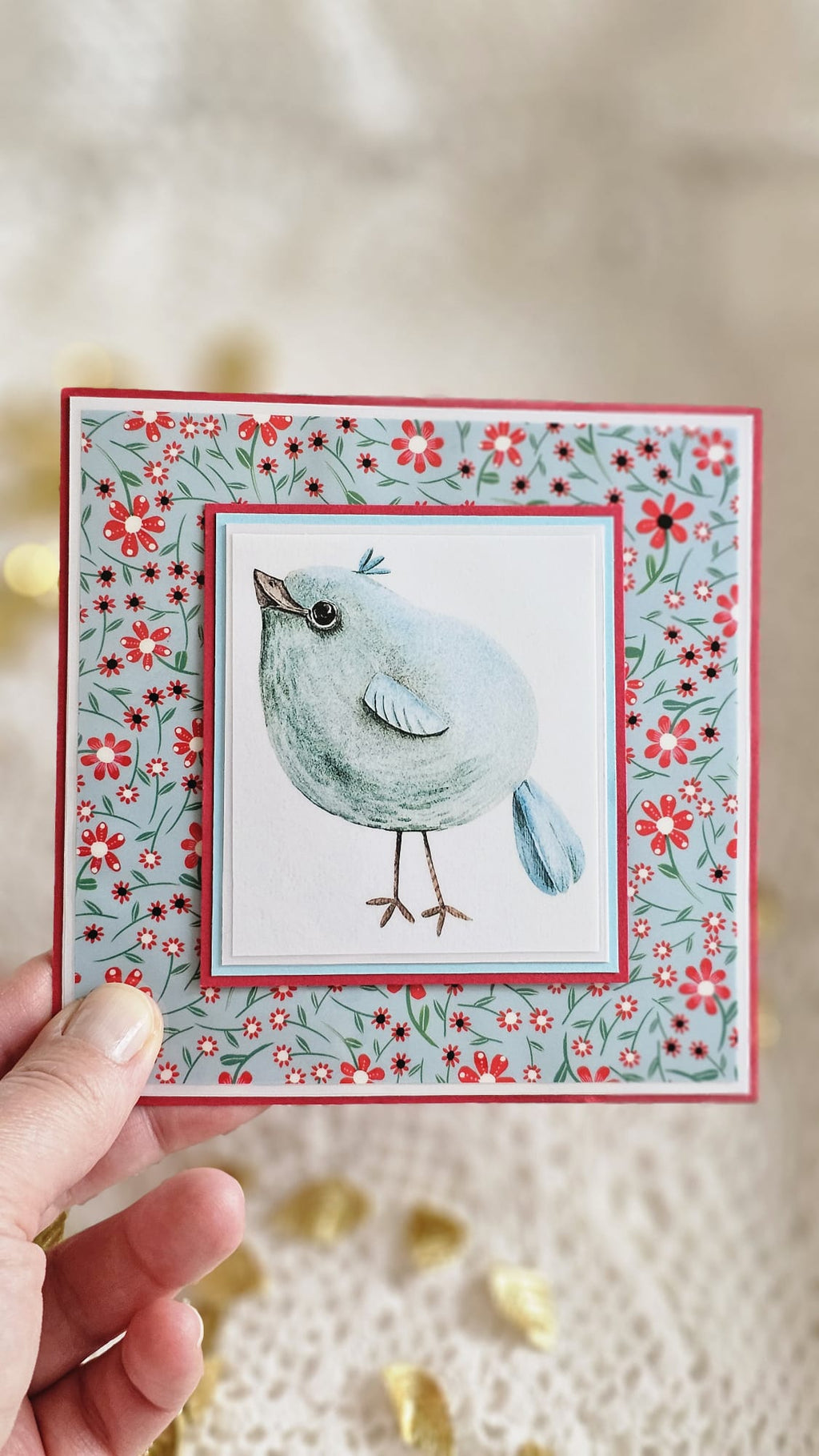 Carte papier Oiseau bleu