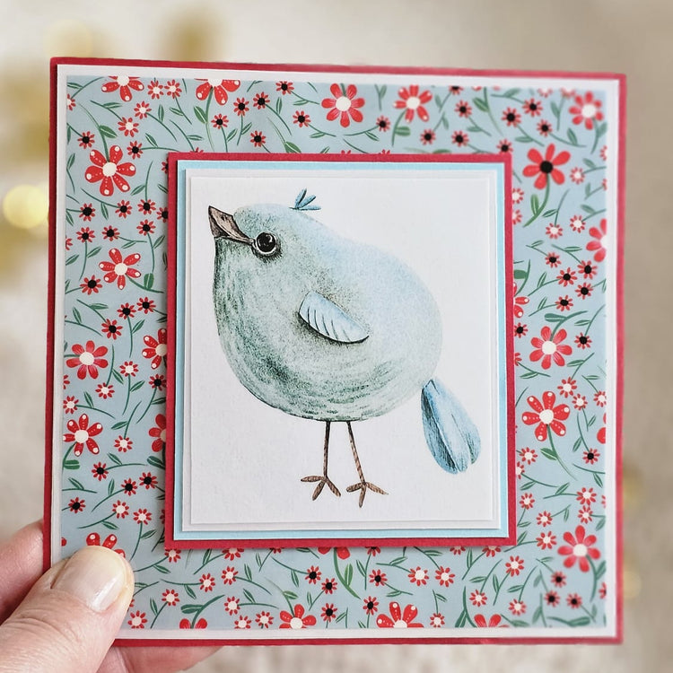 Carte papier Oiseau bleu