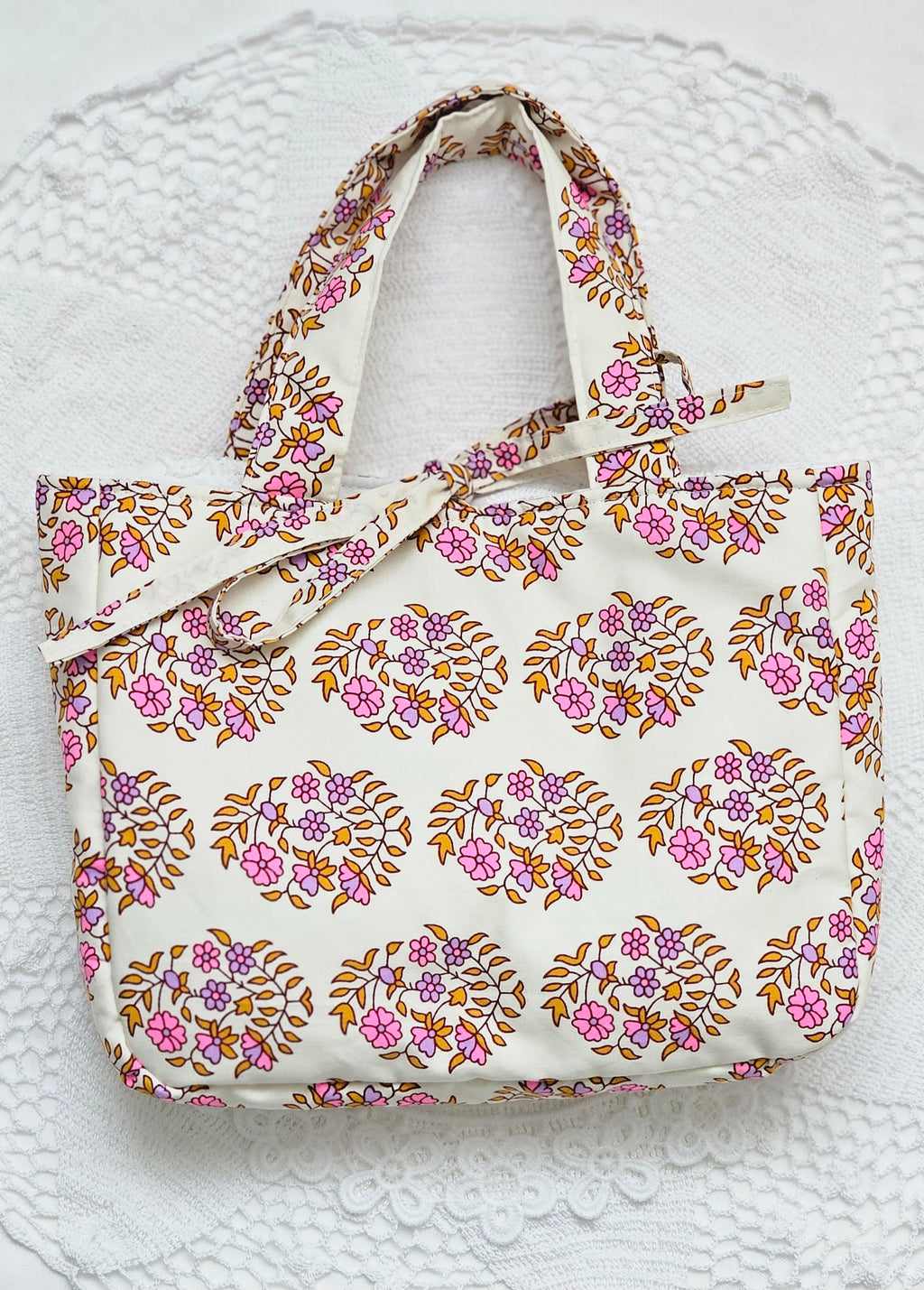 Petit sac Cabas tissu fleuri