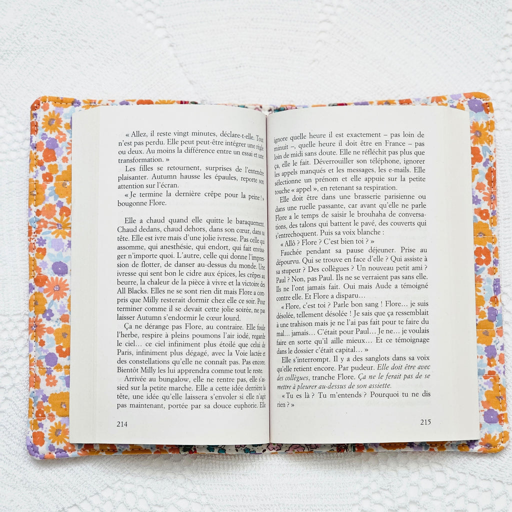 Housse tissu pour livre de poche