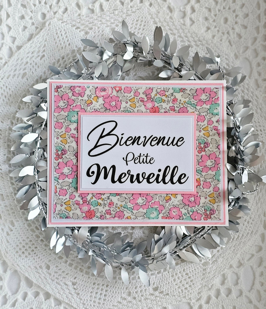 Carte liberty rose naissance