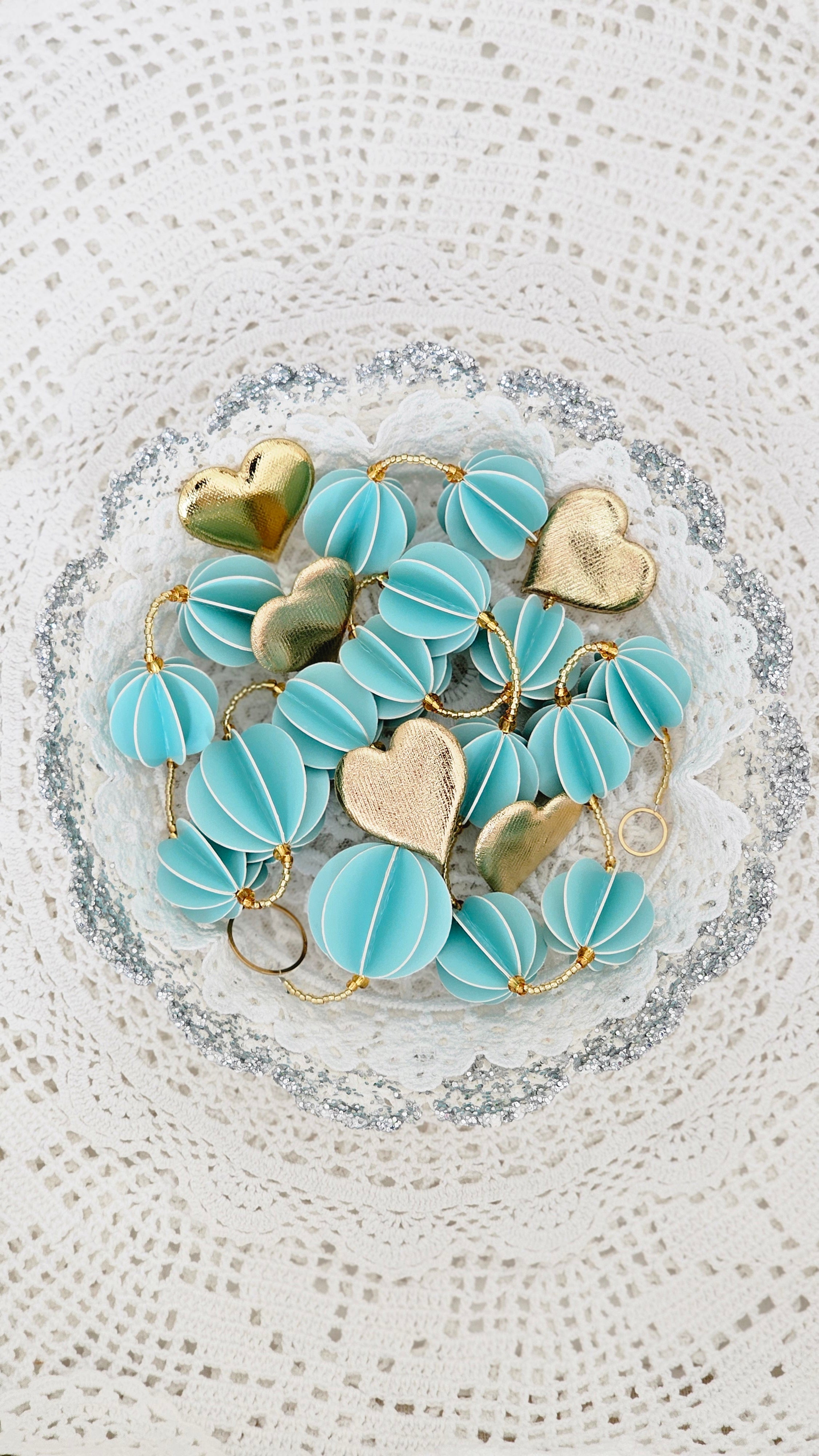 Guirlande papier bleu