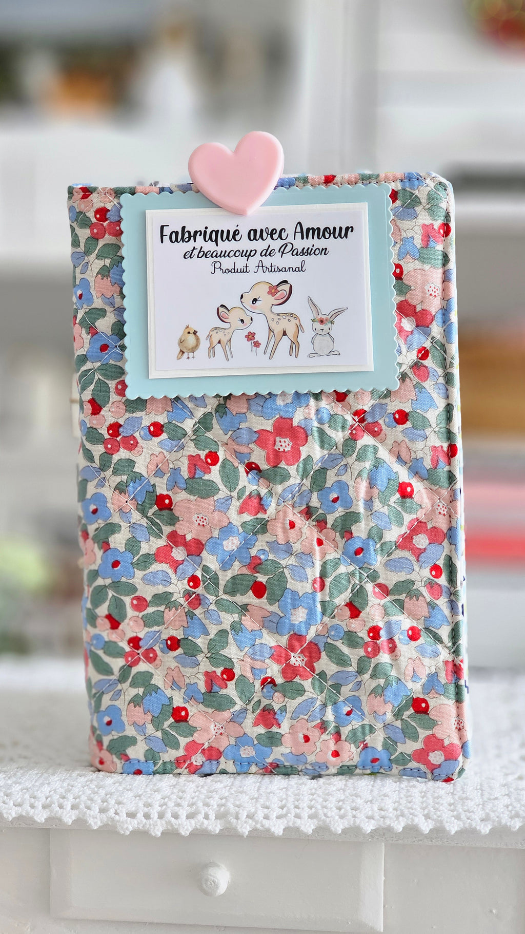 Housse tissu pour livre de poche