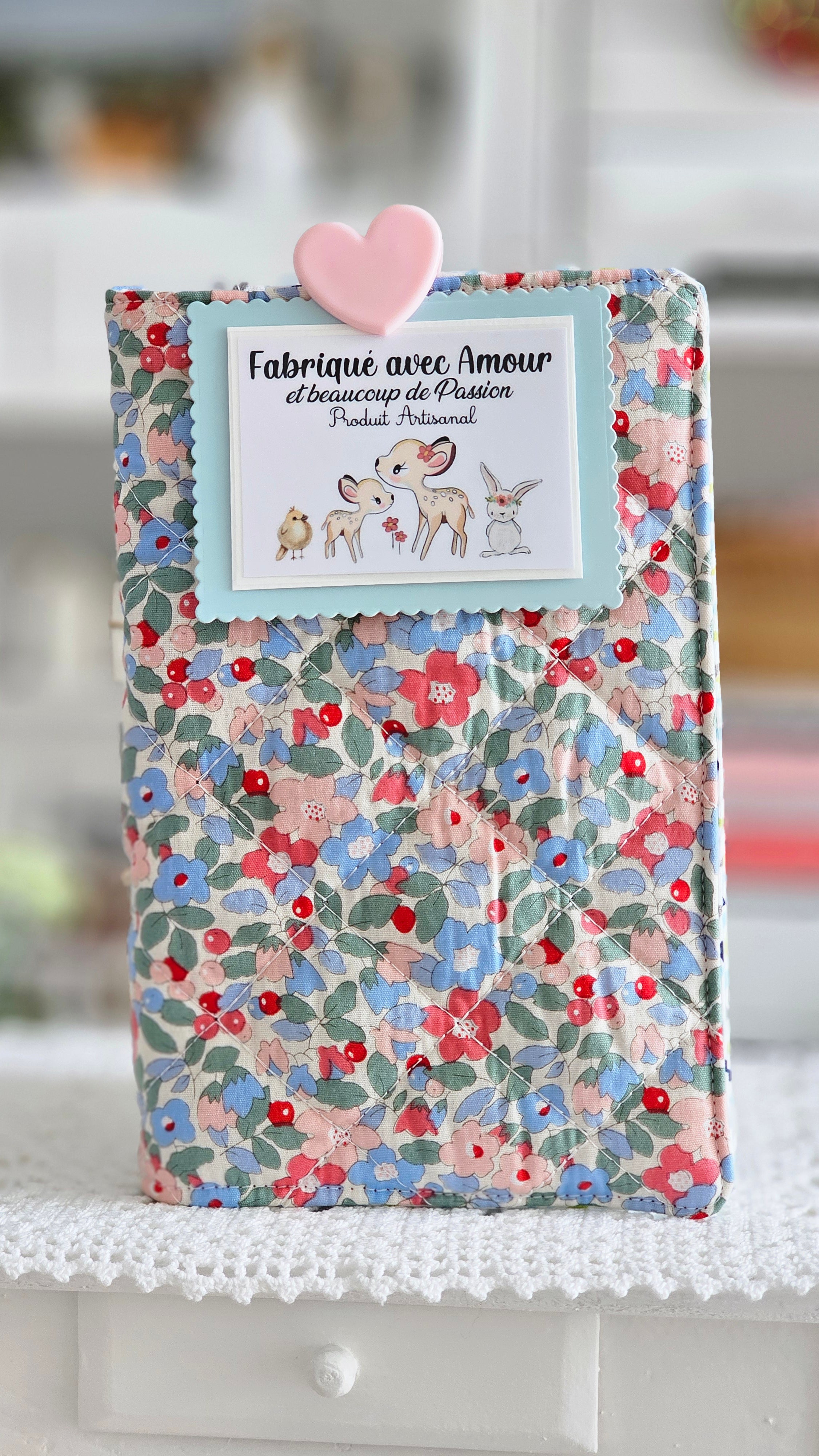 Housse tissu pour livre de poche