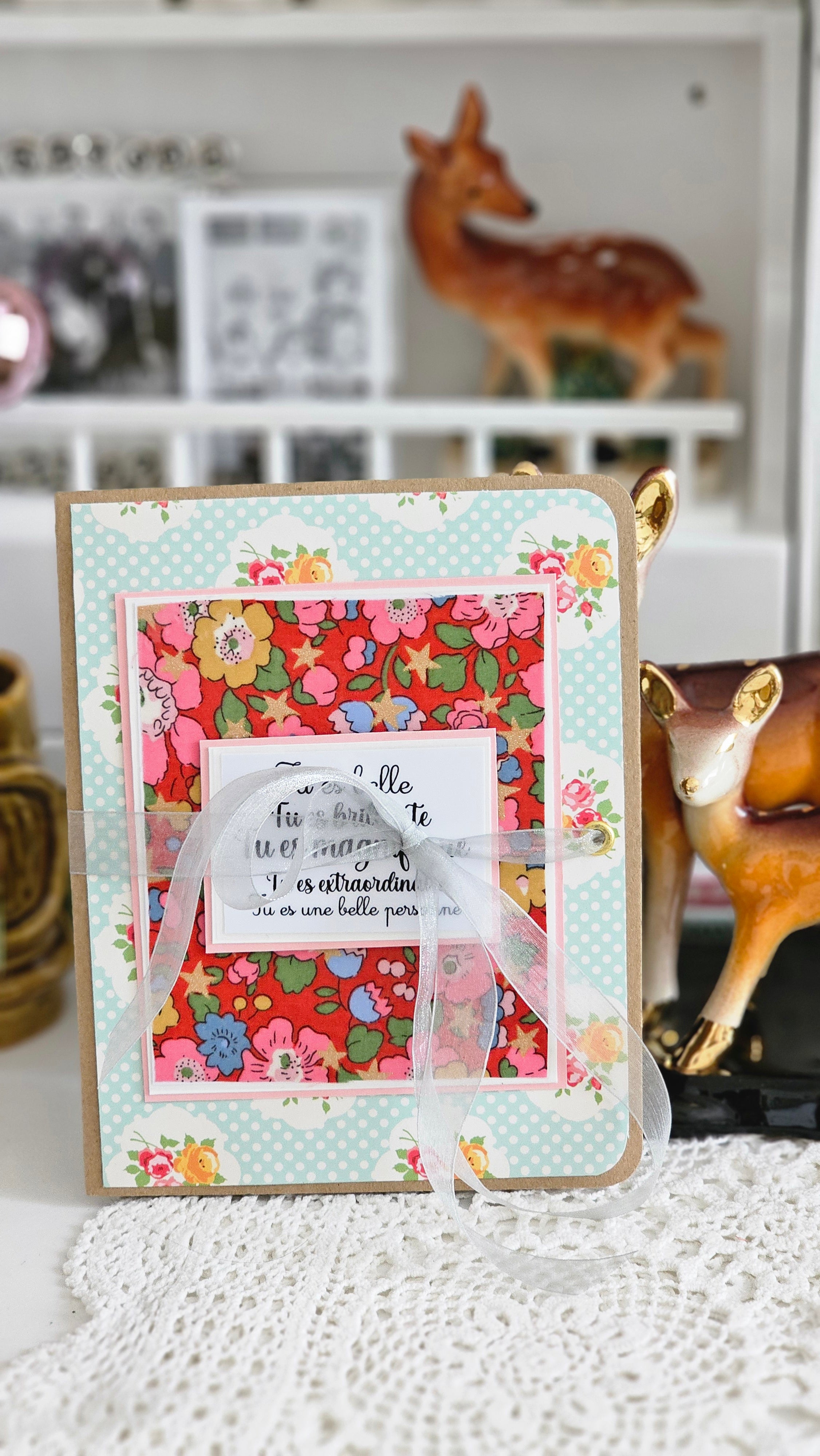 Carte double liberty rouge