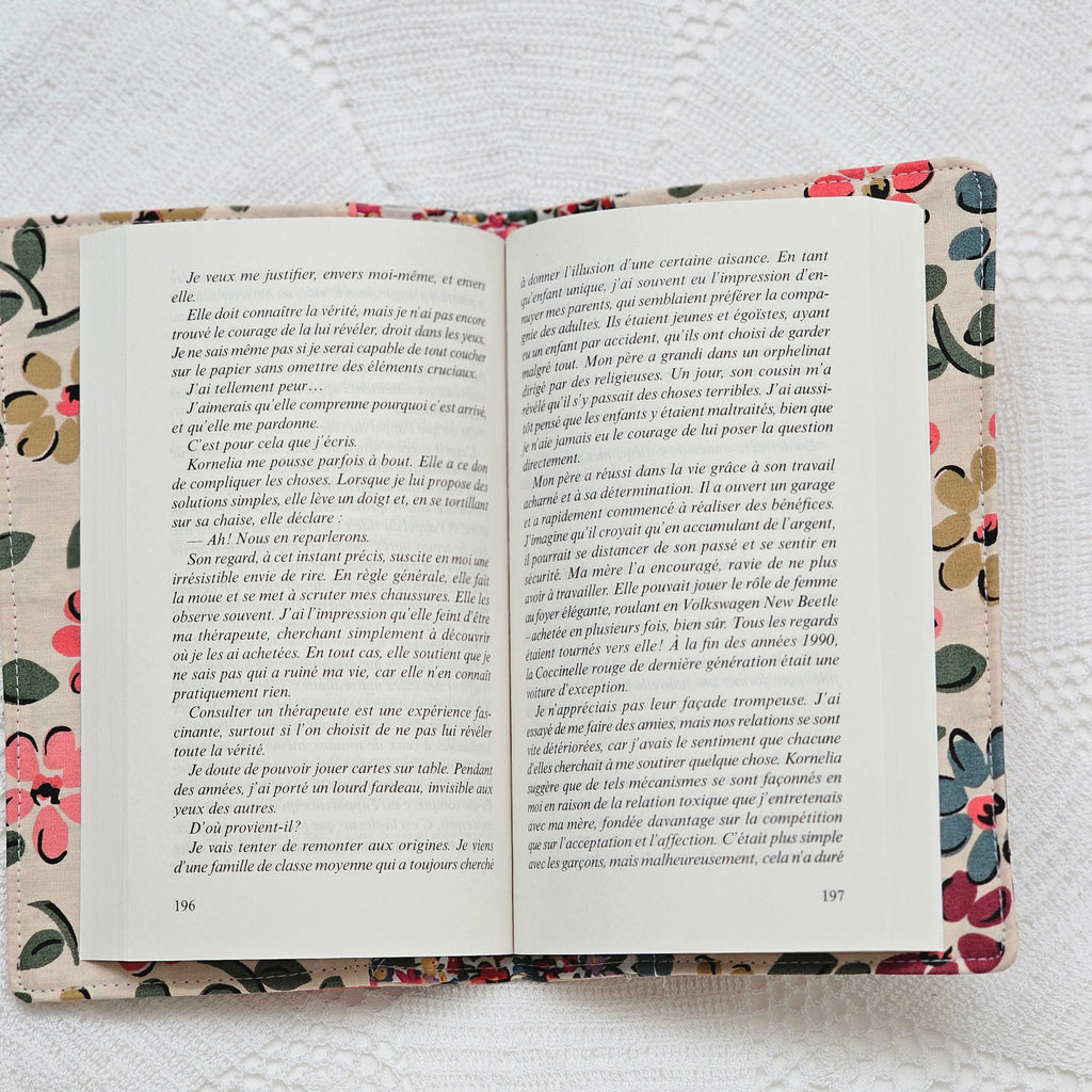 Housse tissu pour livre de poche