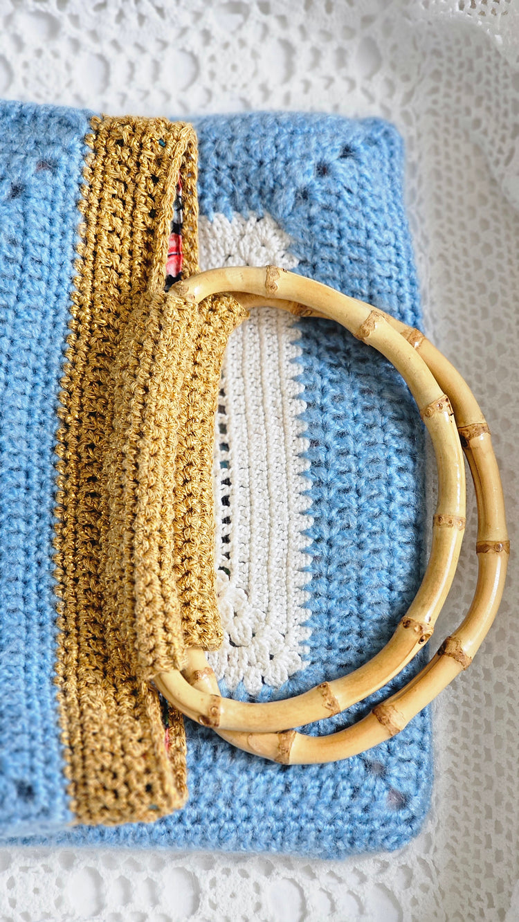 Sac crochet avec anses bambou