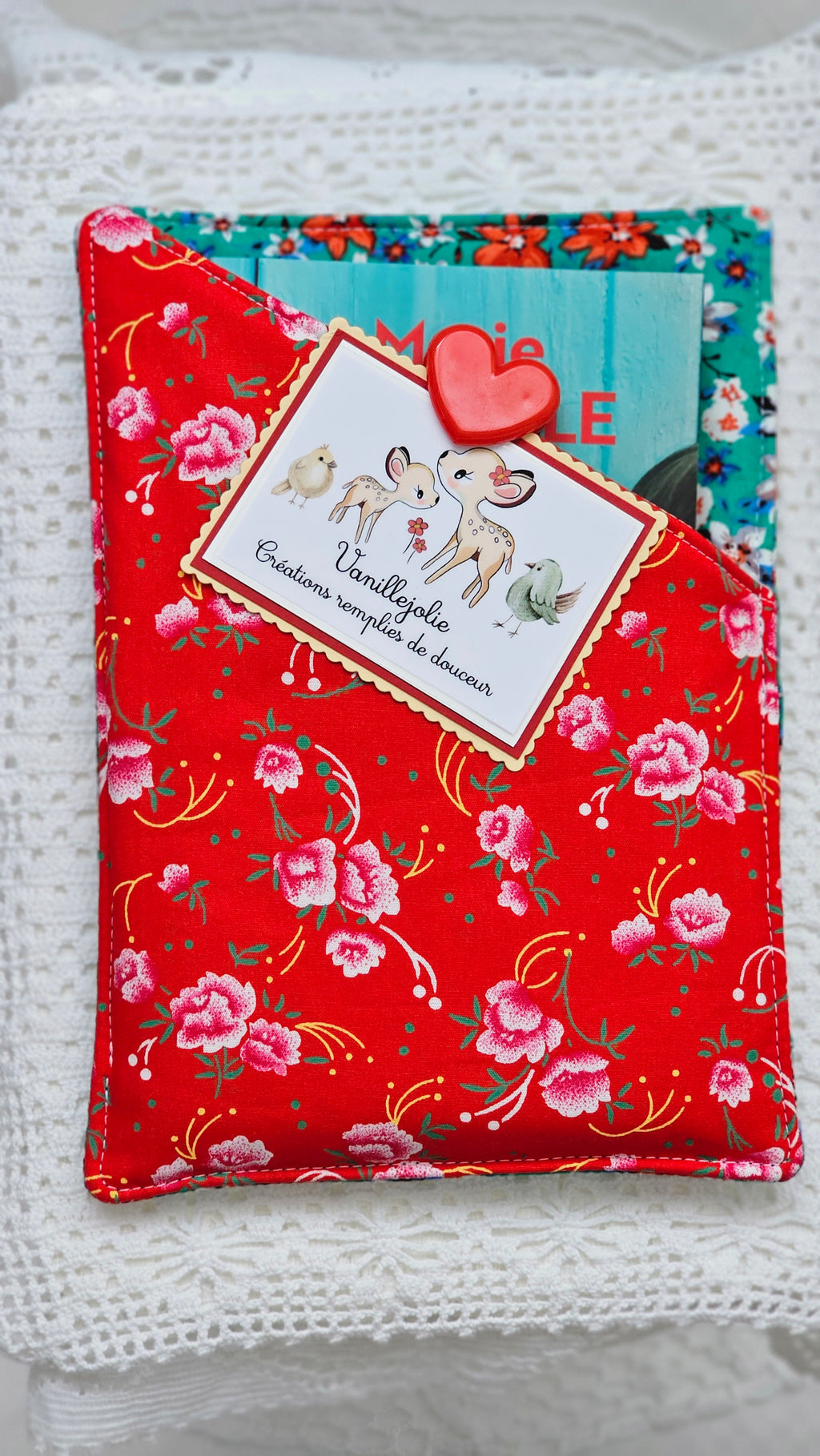 Pochette tissu livre de poche