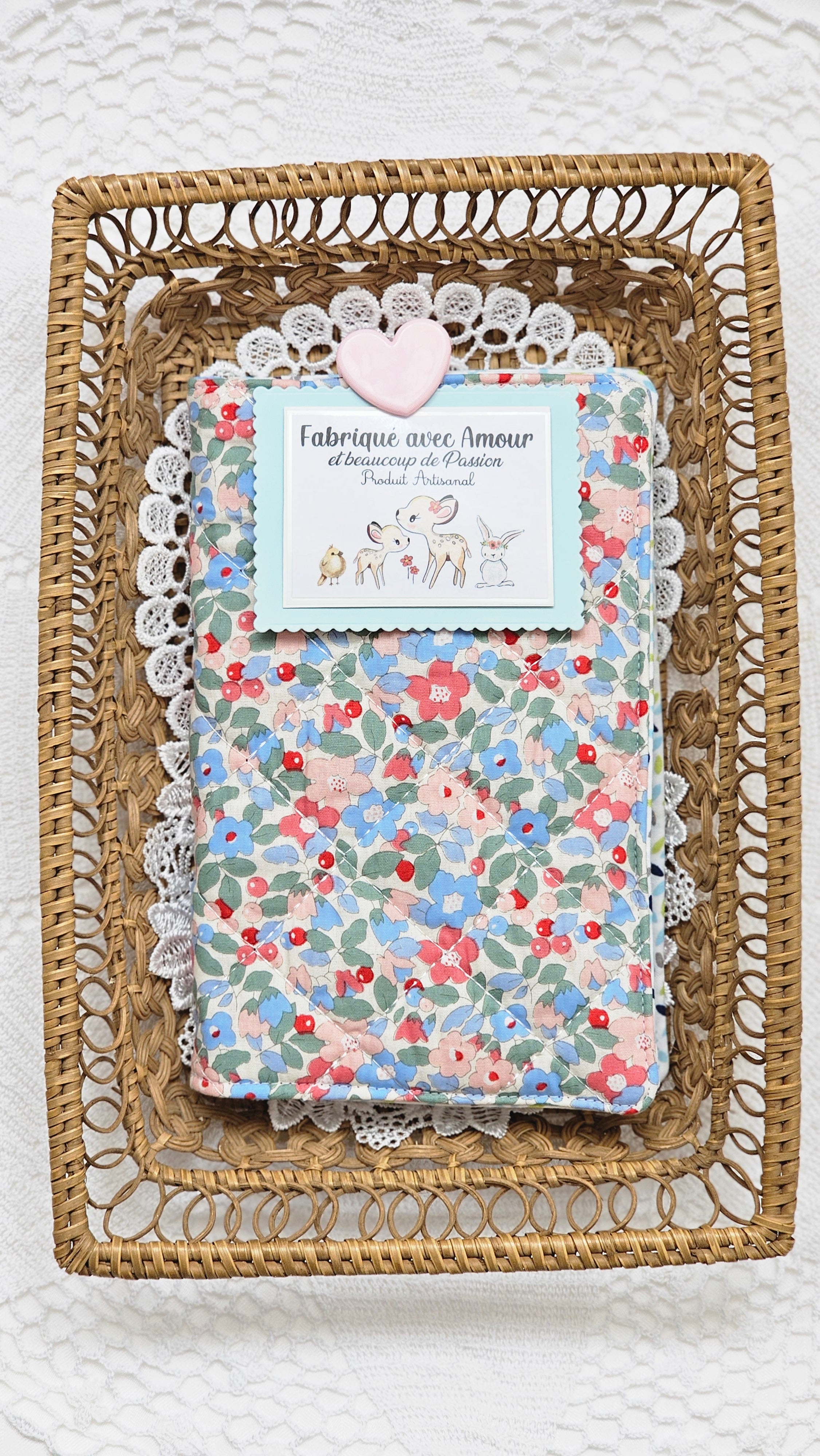 Housse tissu pour livre de poche