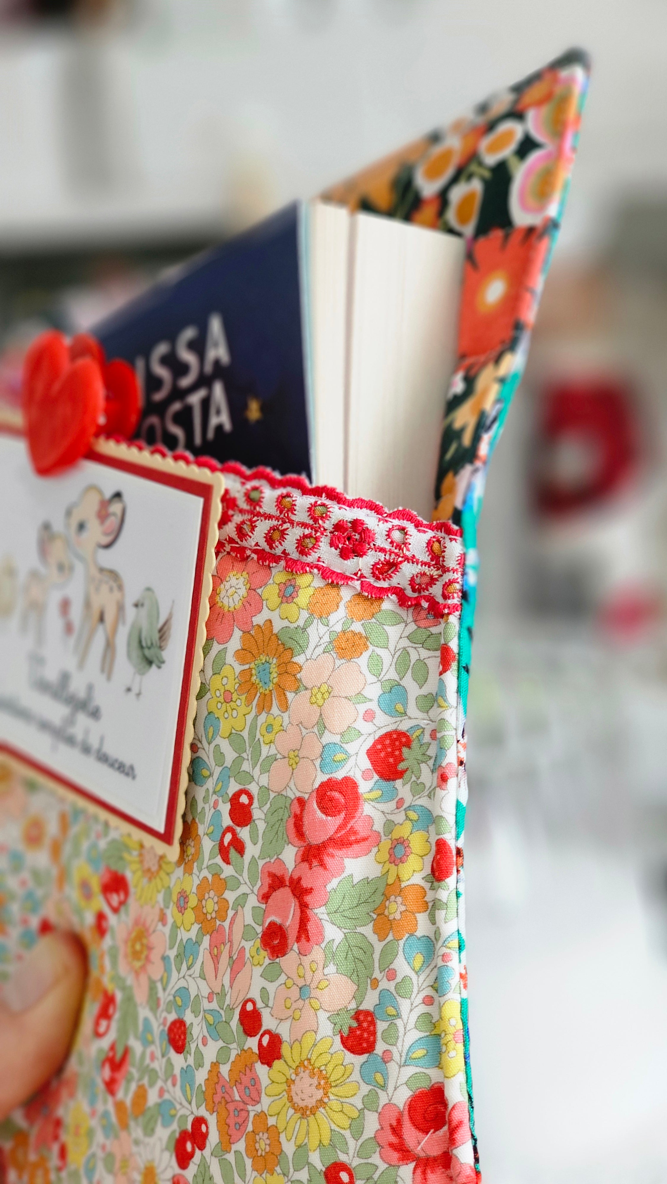 Pochette tissu livre de poche