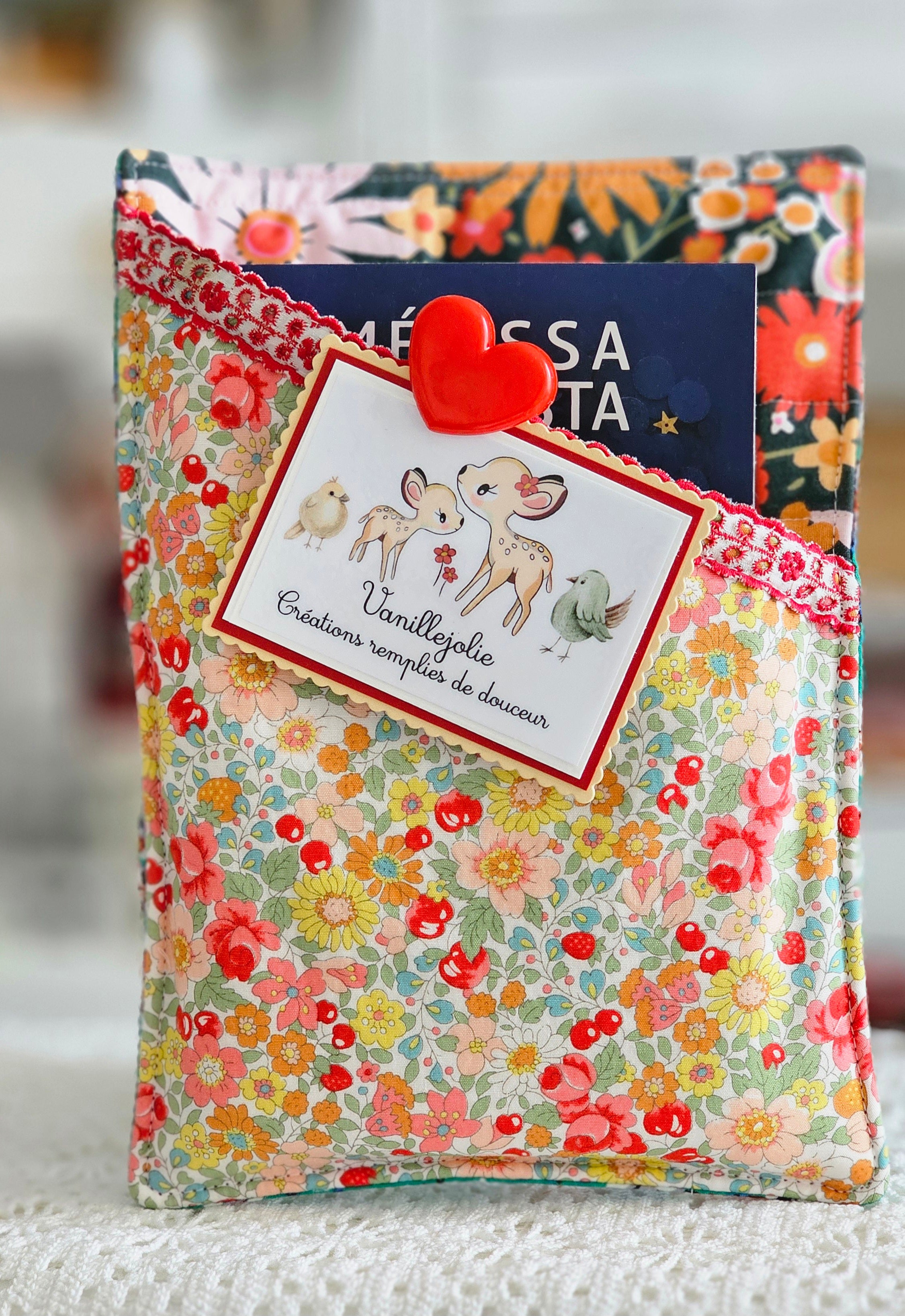 Pochette tissu livre de poche