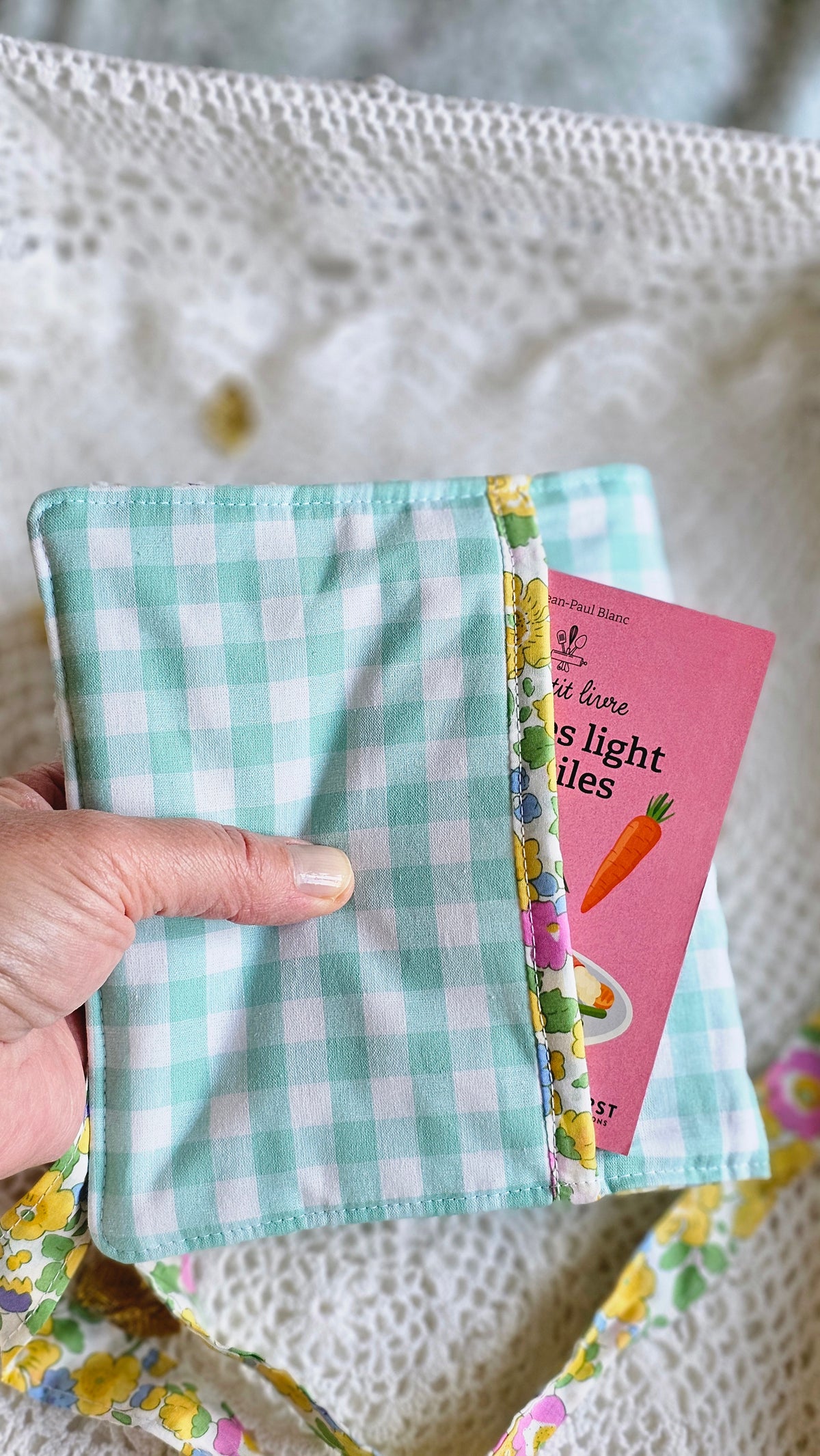 Petite Pochette double en tissu Liberty