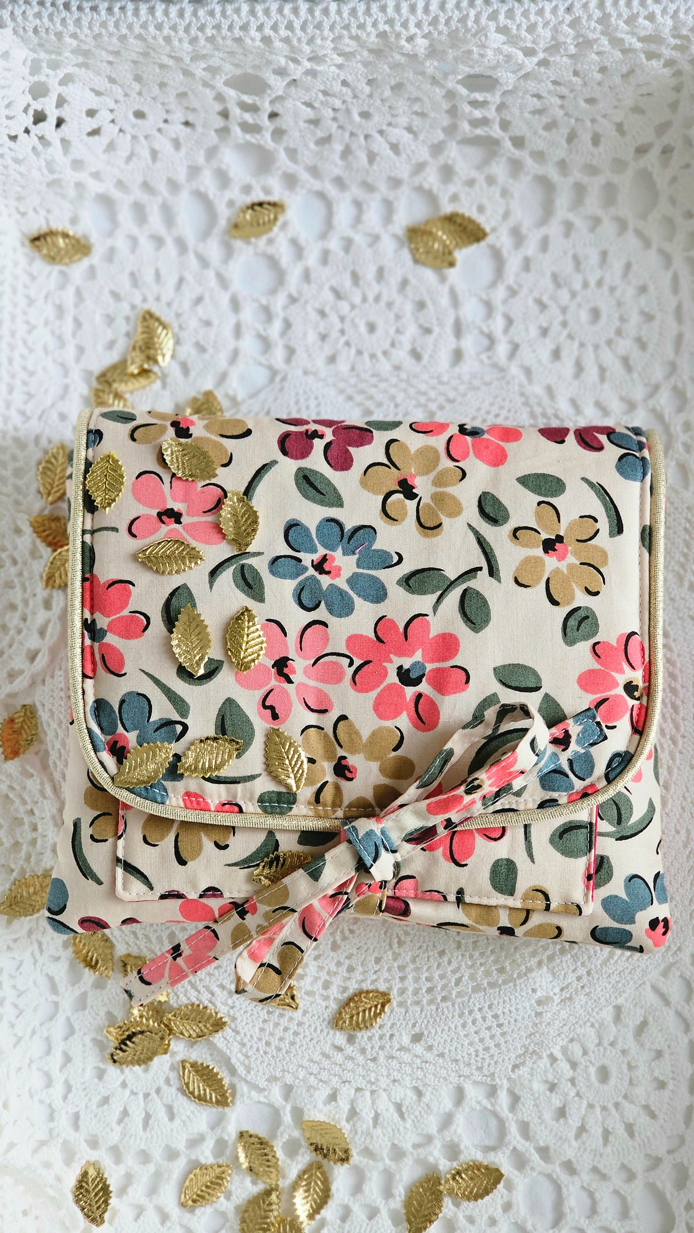 Mini pochette tissu fleuri