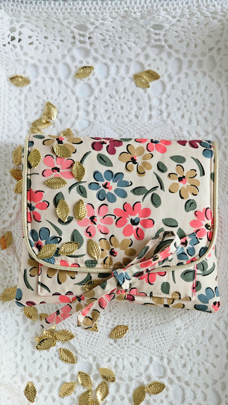 Mini pochette tissu fleuri