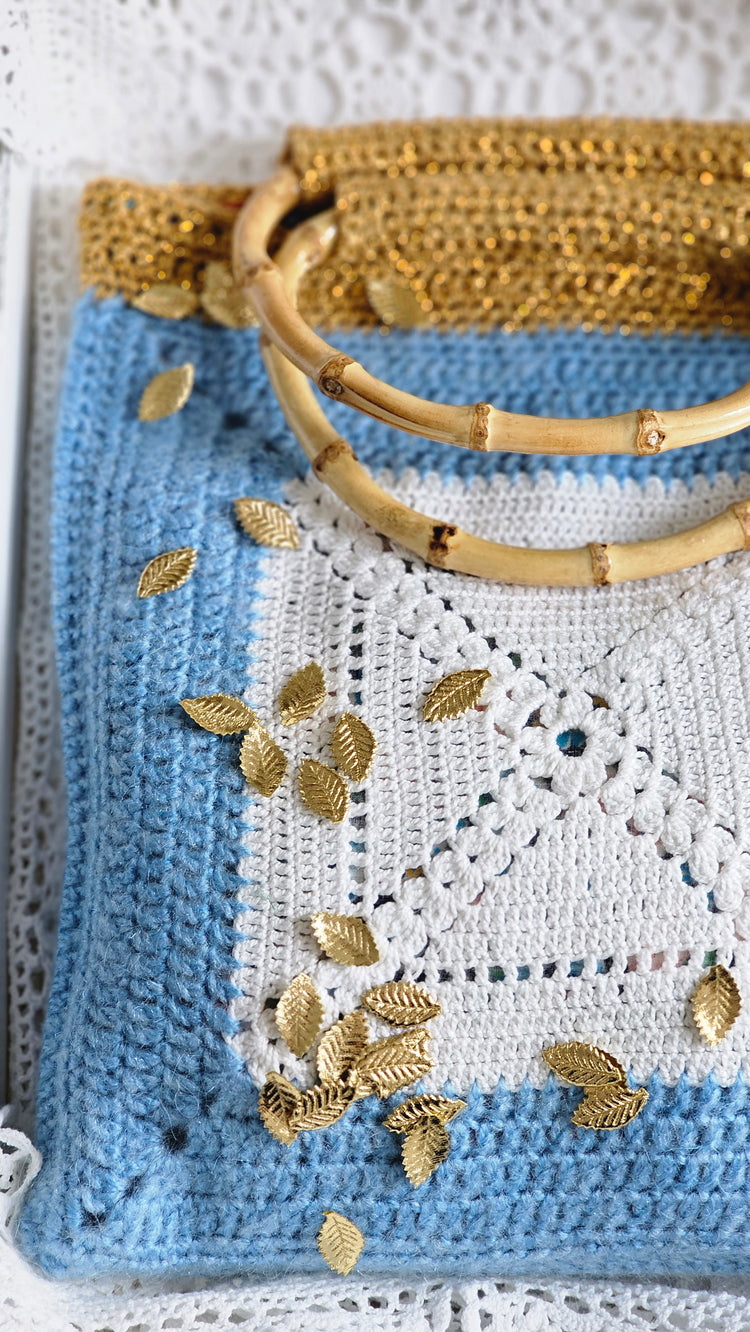 Sac crochet avec anses bambou