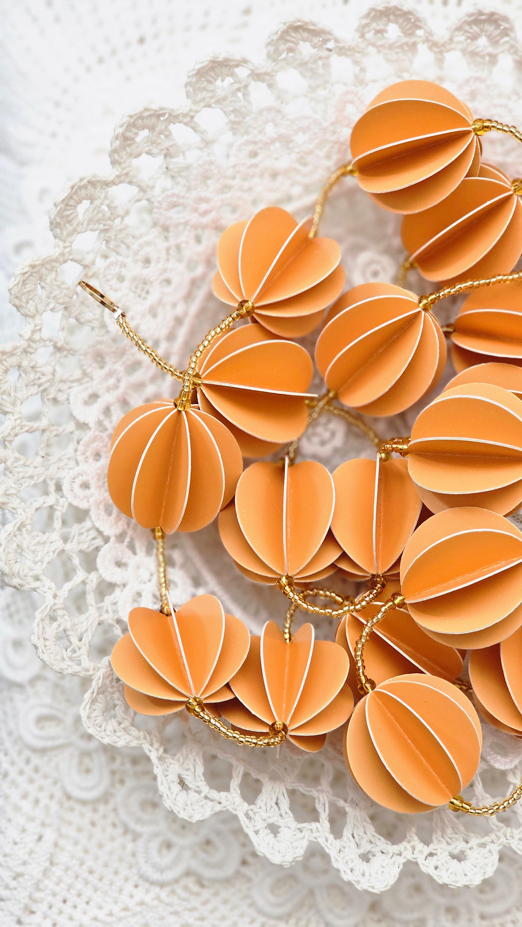 Guirlande décorative en papier orange