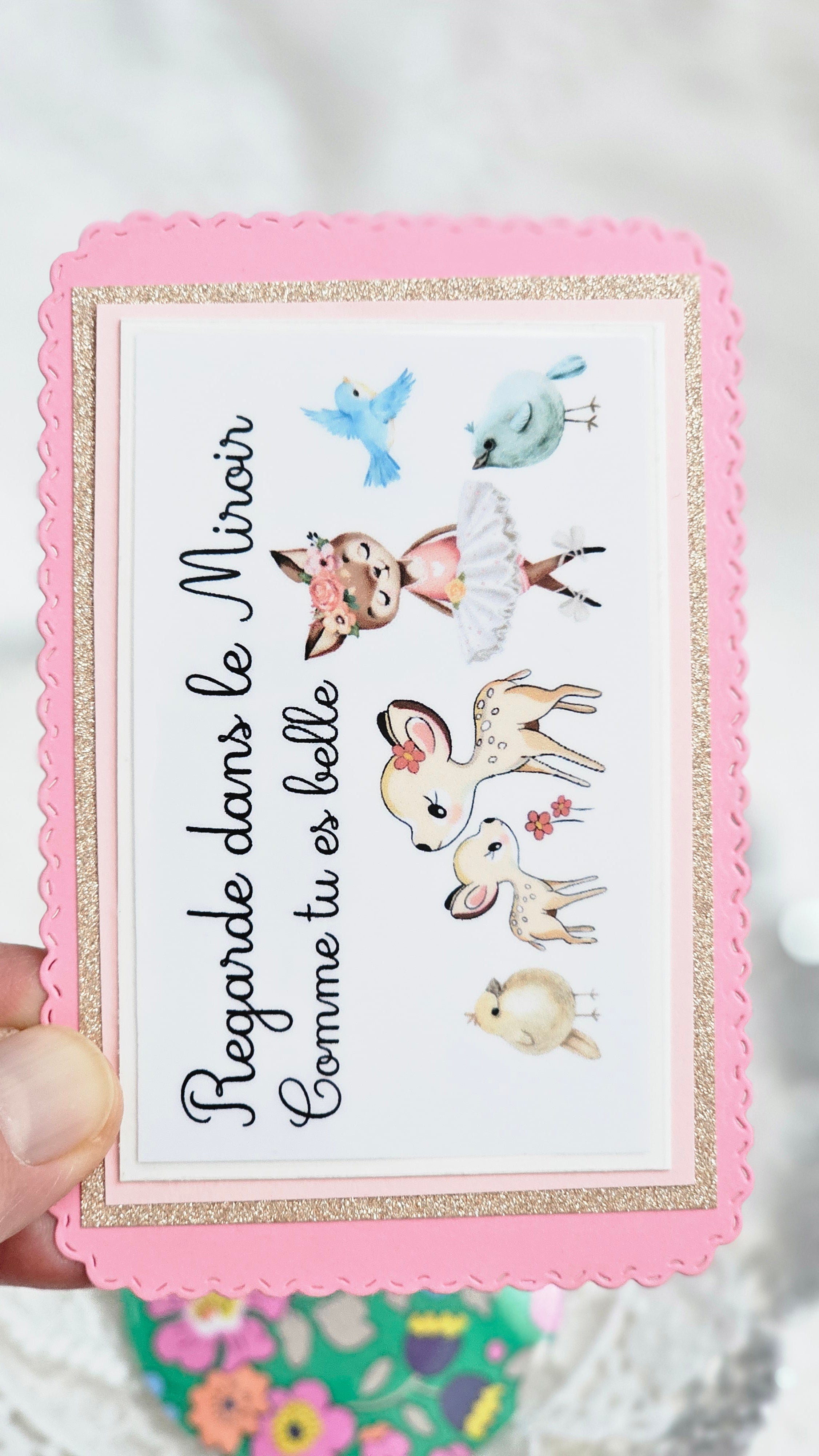 Miroir de poche Liberty et carte