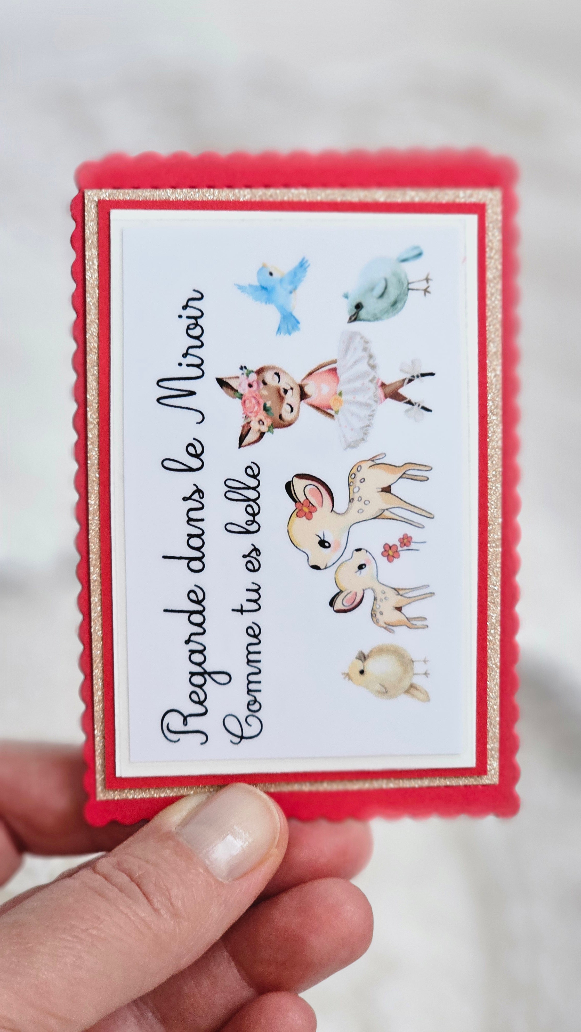 Miroir de poche Liberty et carte