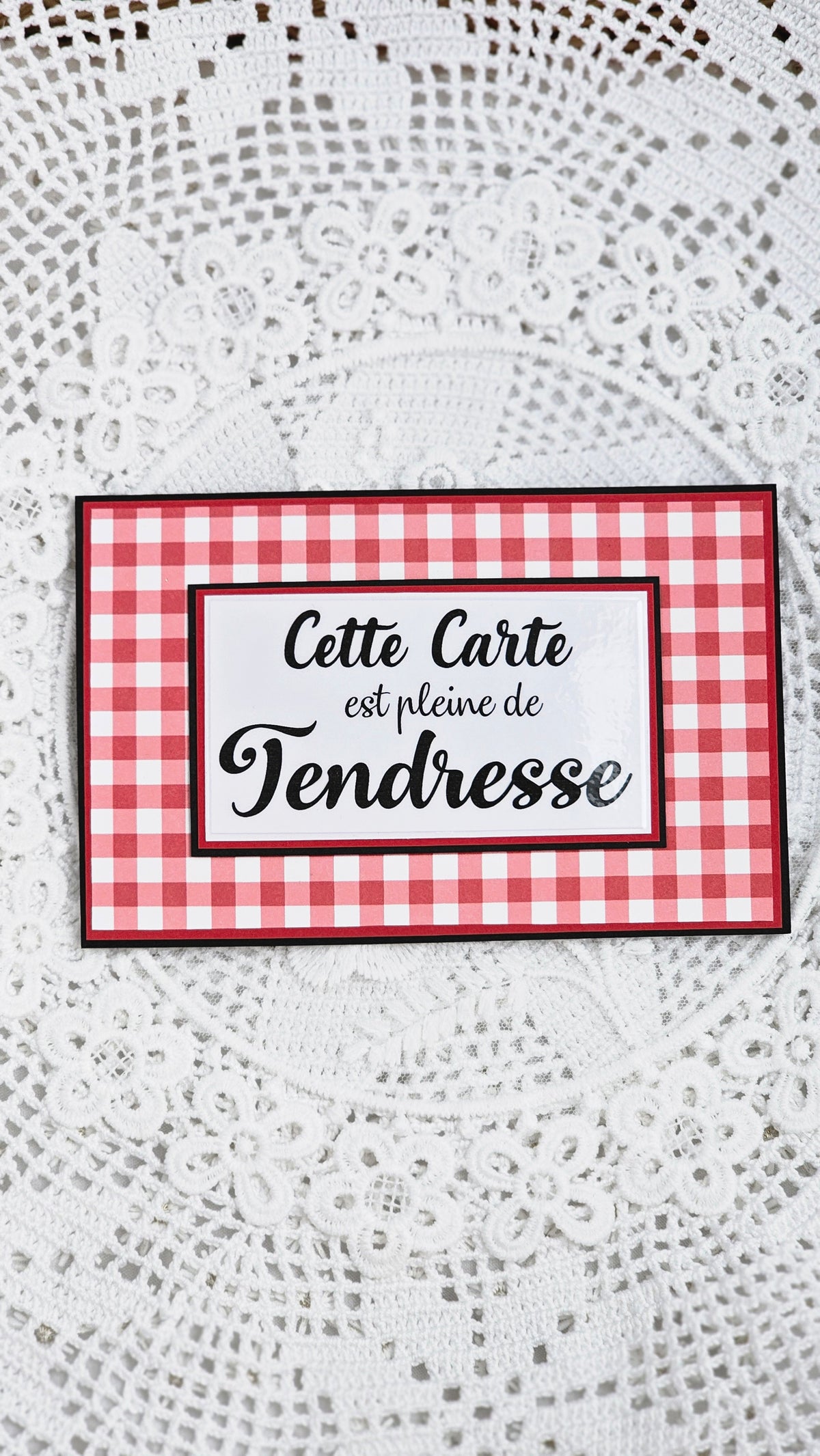 Carte vichy rouge