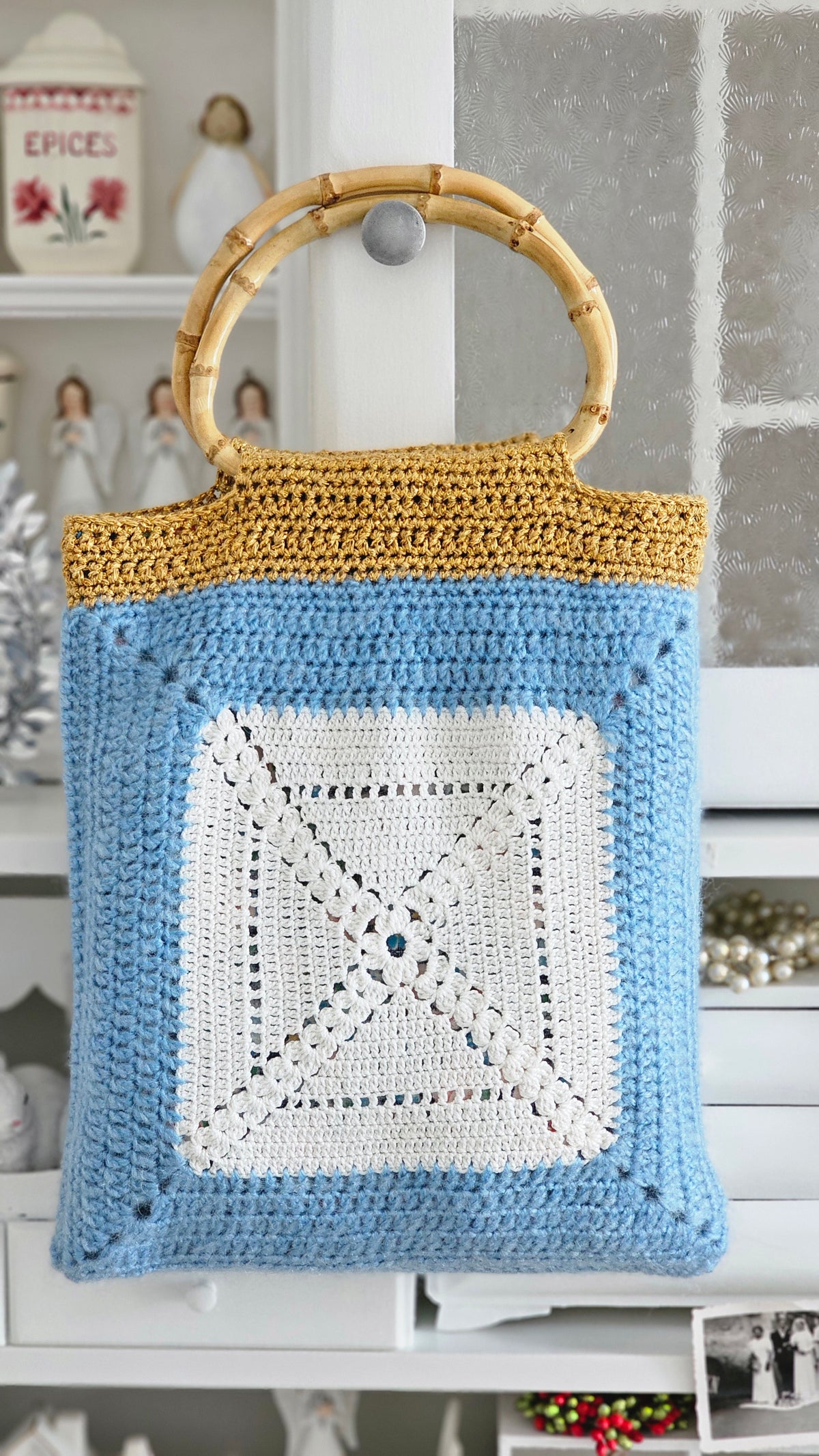 Sac crochet avec anses bambou