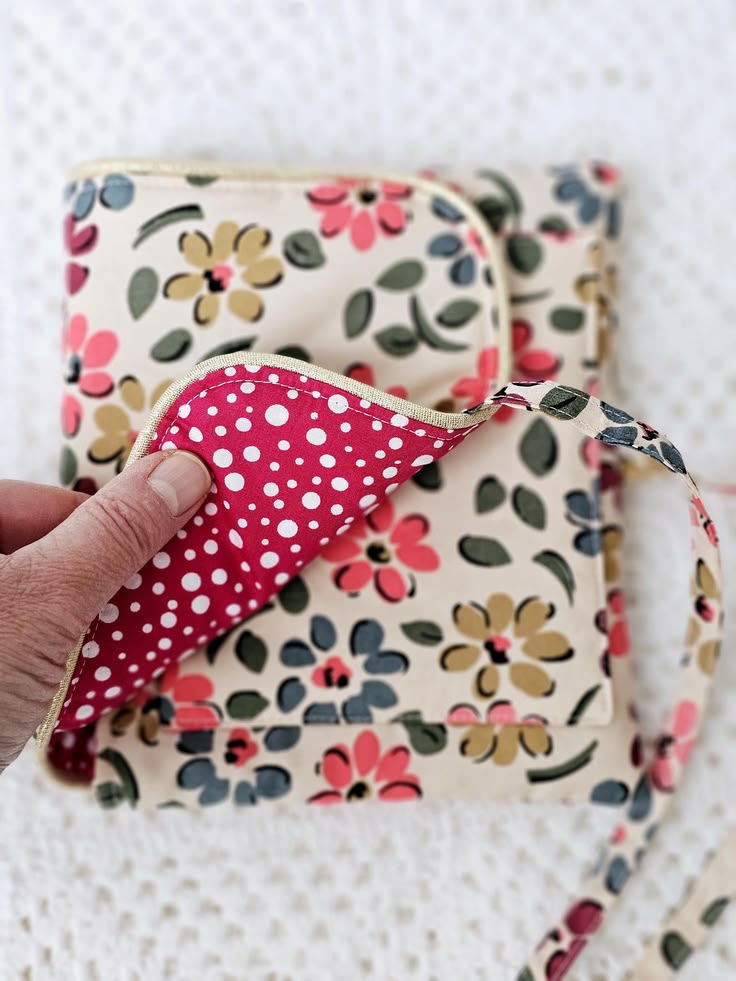 Mini pochette tissu fleuri