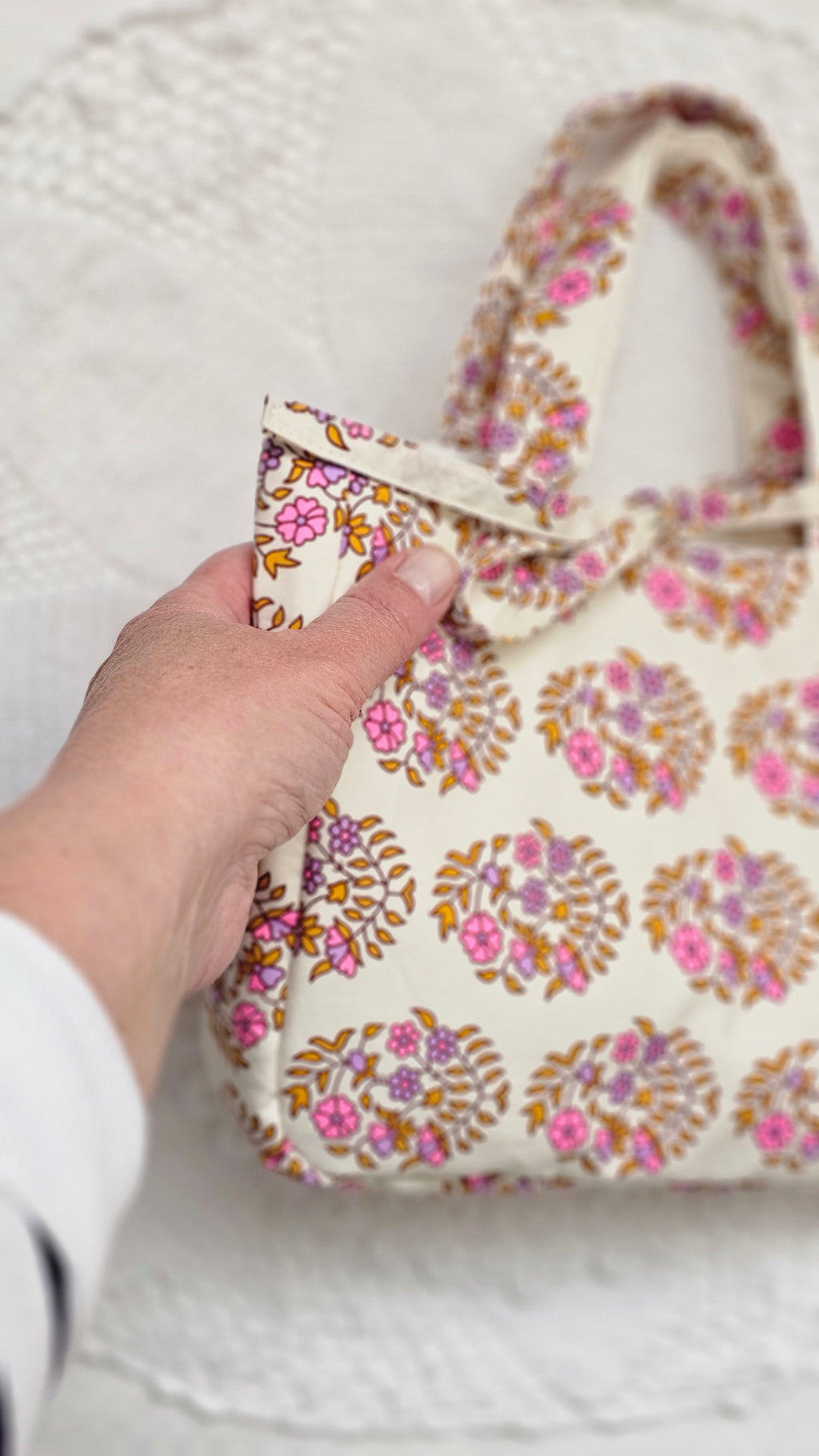 Petit sac Cabas tissu fleuri