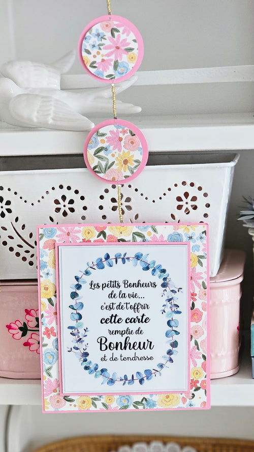 Carte bonheur à suspendre