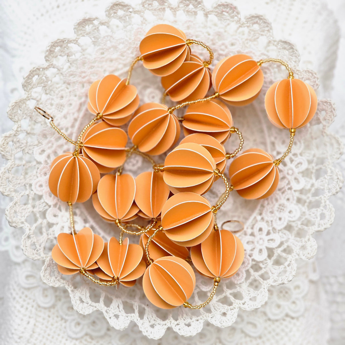 Guirlande décorative en papier orange
