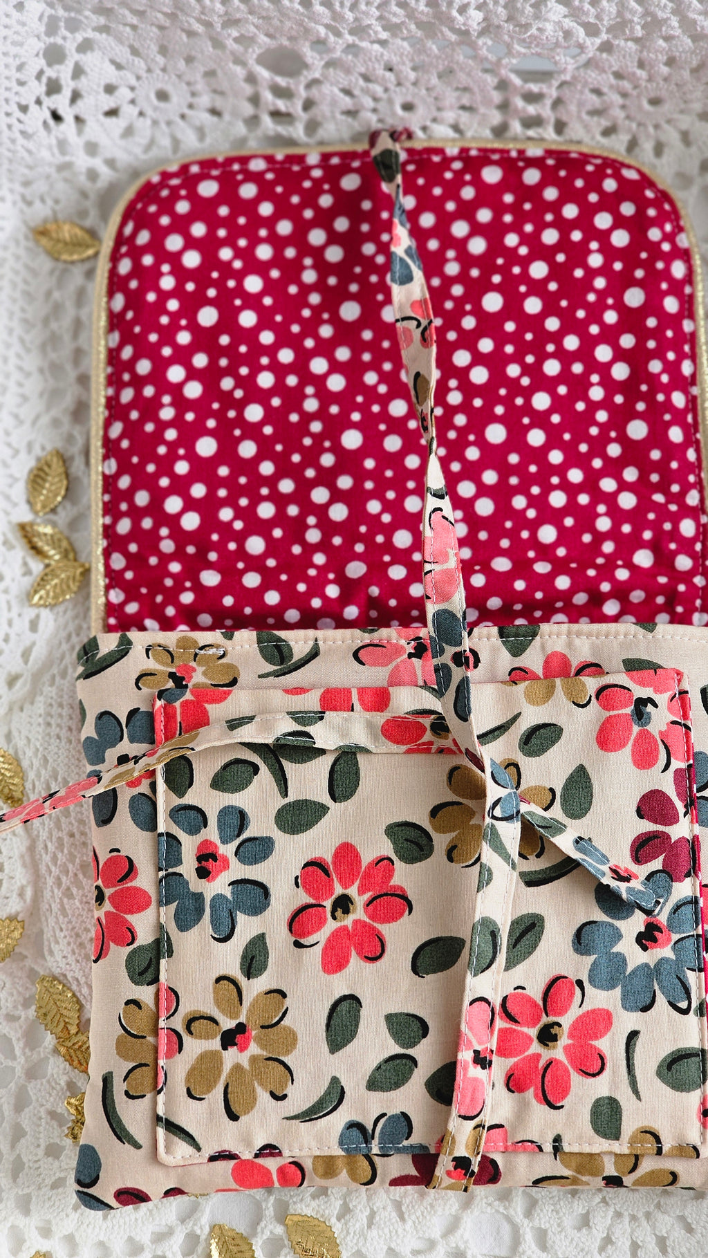 Mini pochette tissu fleuri