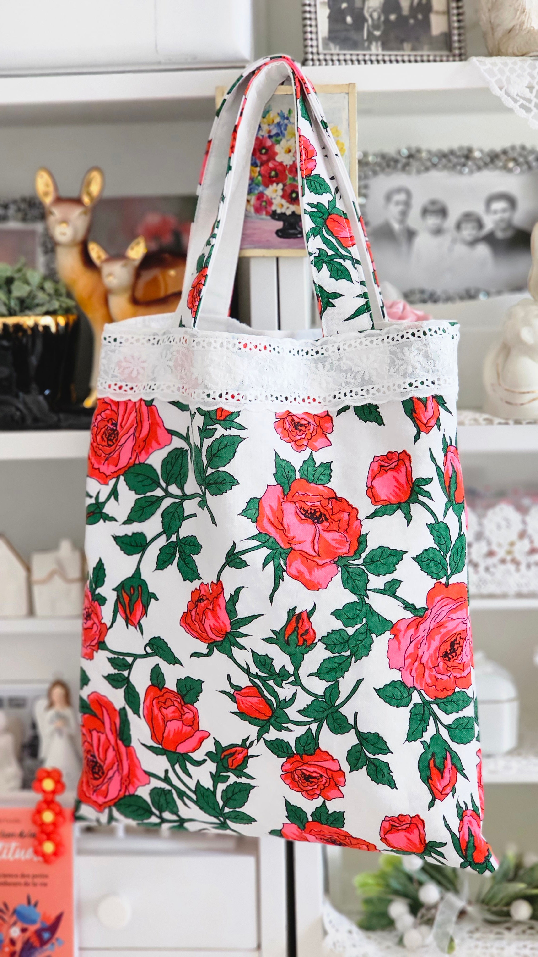 Tote bag tissu vintage