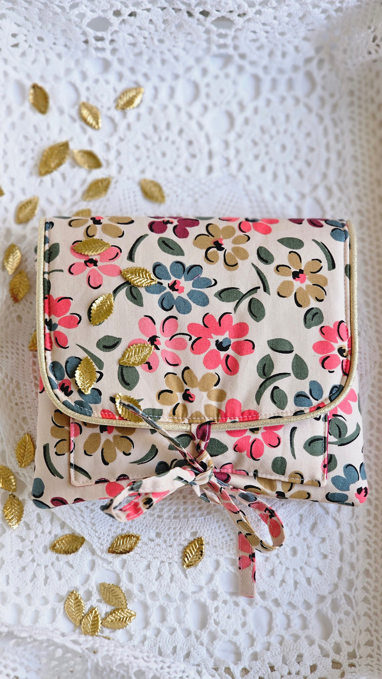 Mini pochette tissu fleuri