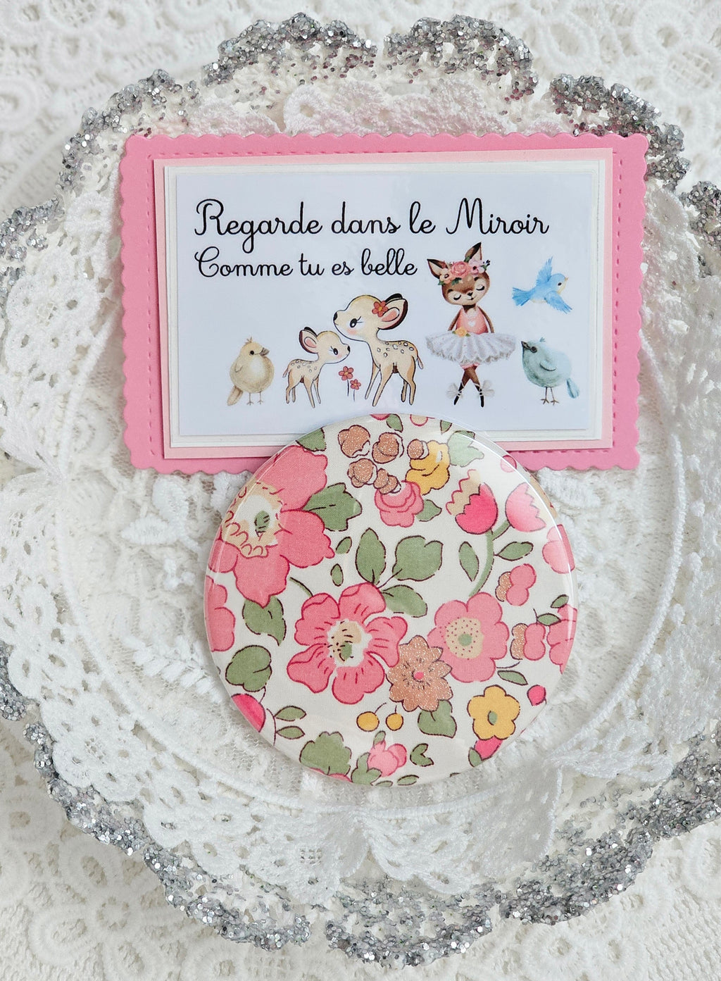 Miroir de poche Liberty et carte