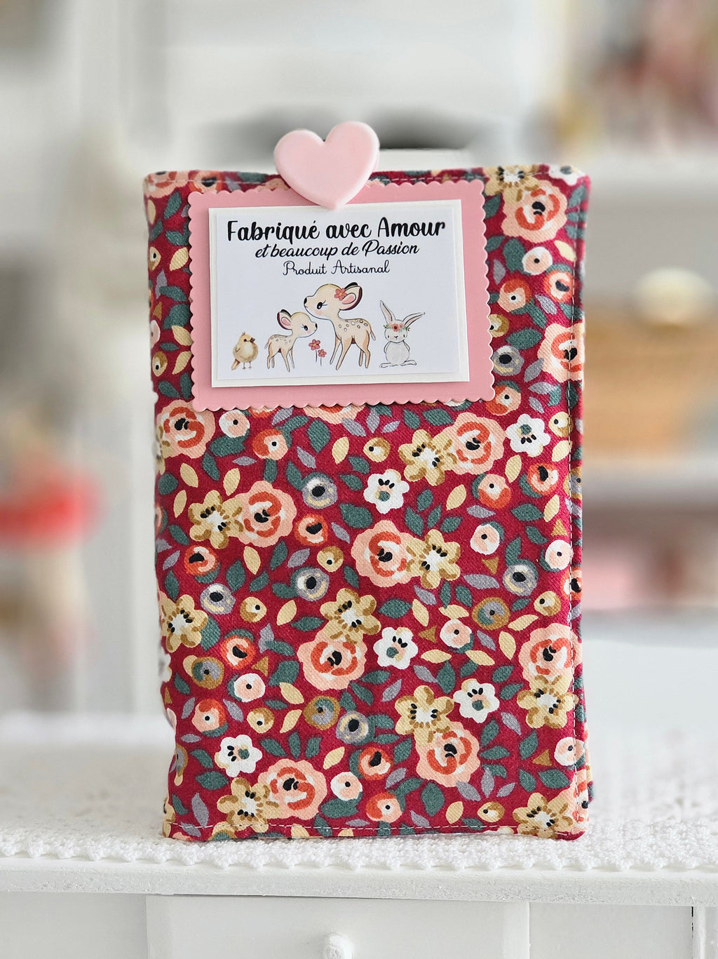 Housse tissu pour livre de poche