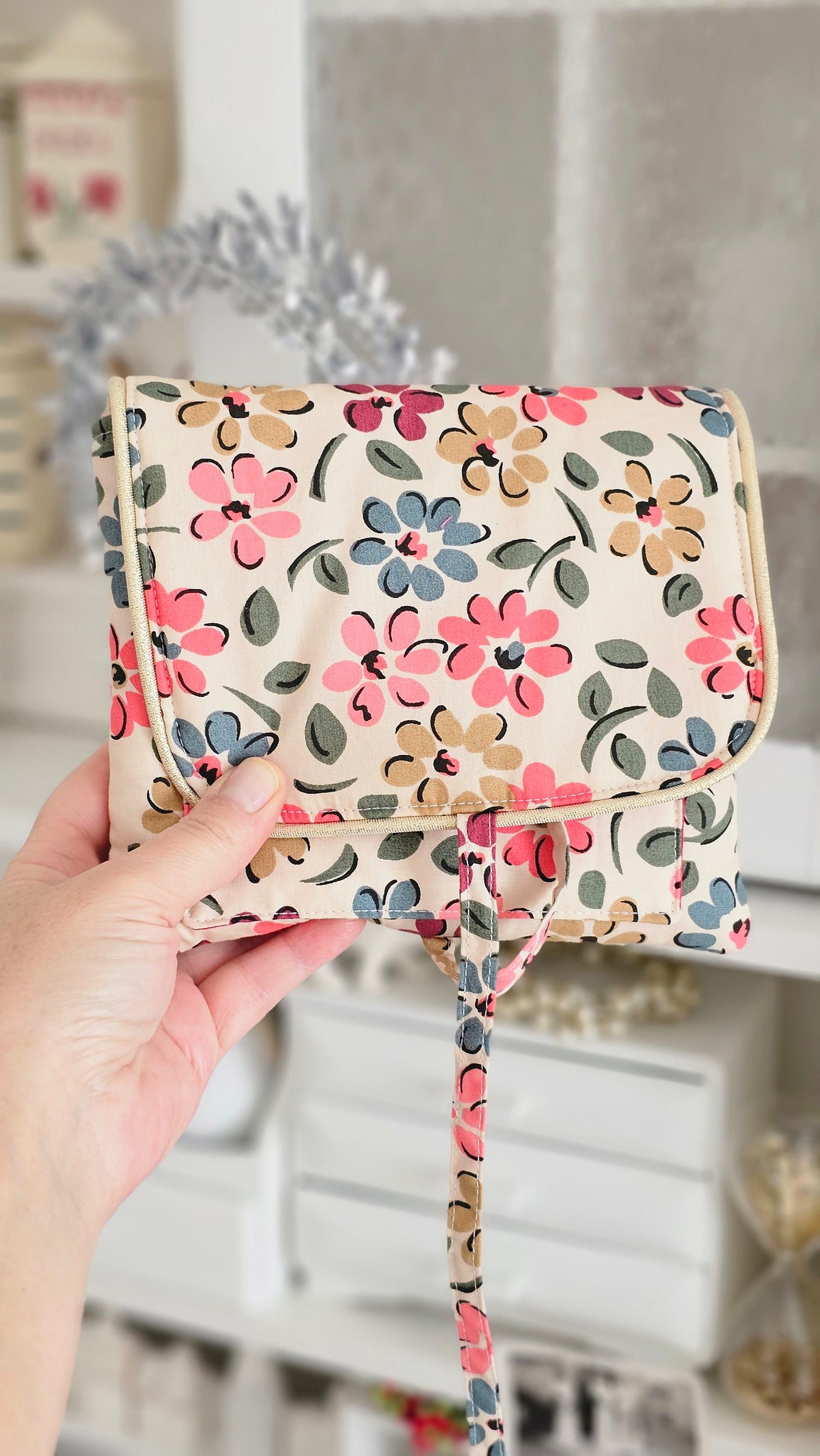 Mini pochette tissu fleuri