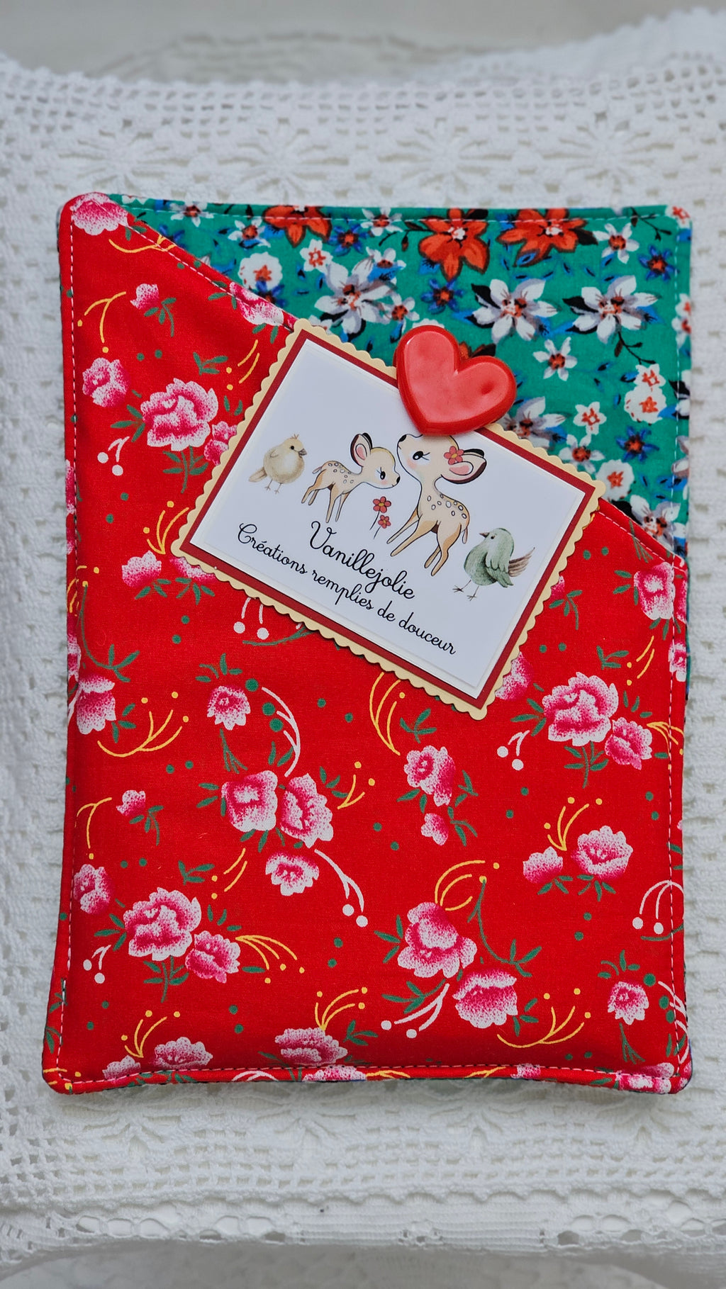 Pochette tissu livre de poche