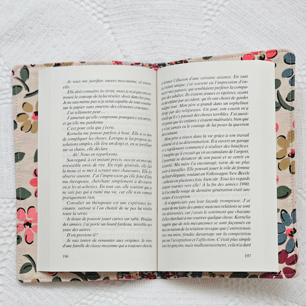 Housse tissu pour livre de poche