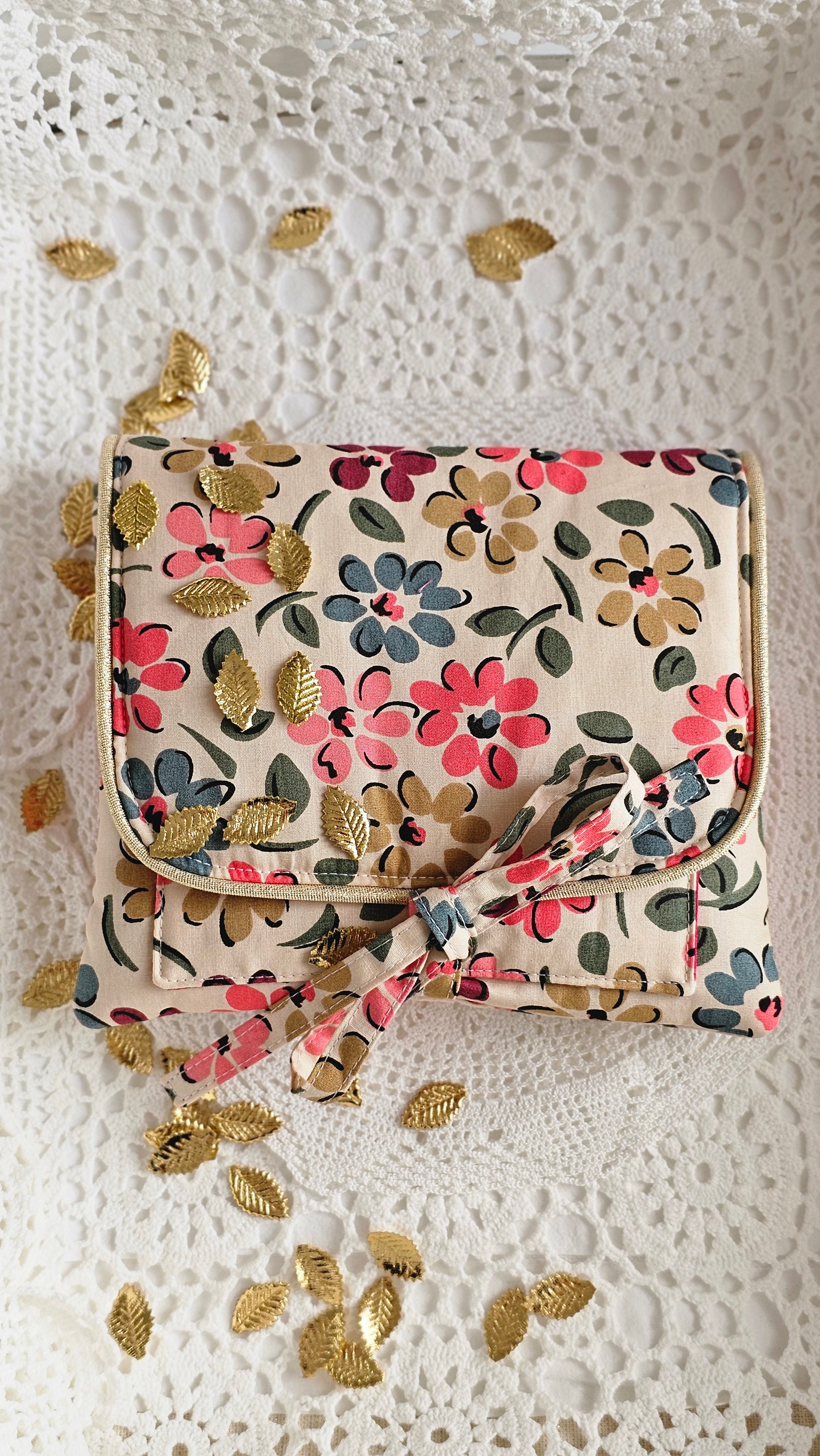 Mini pochette tissu fleuri