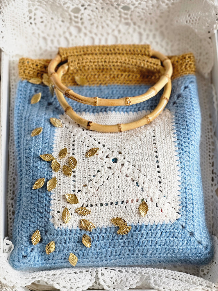 Sac crochet avec anses bambou