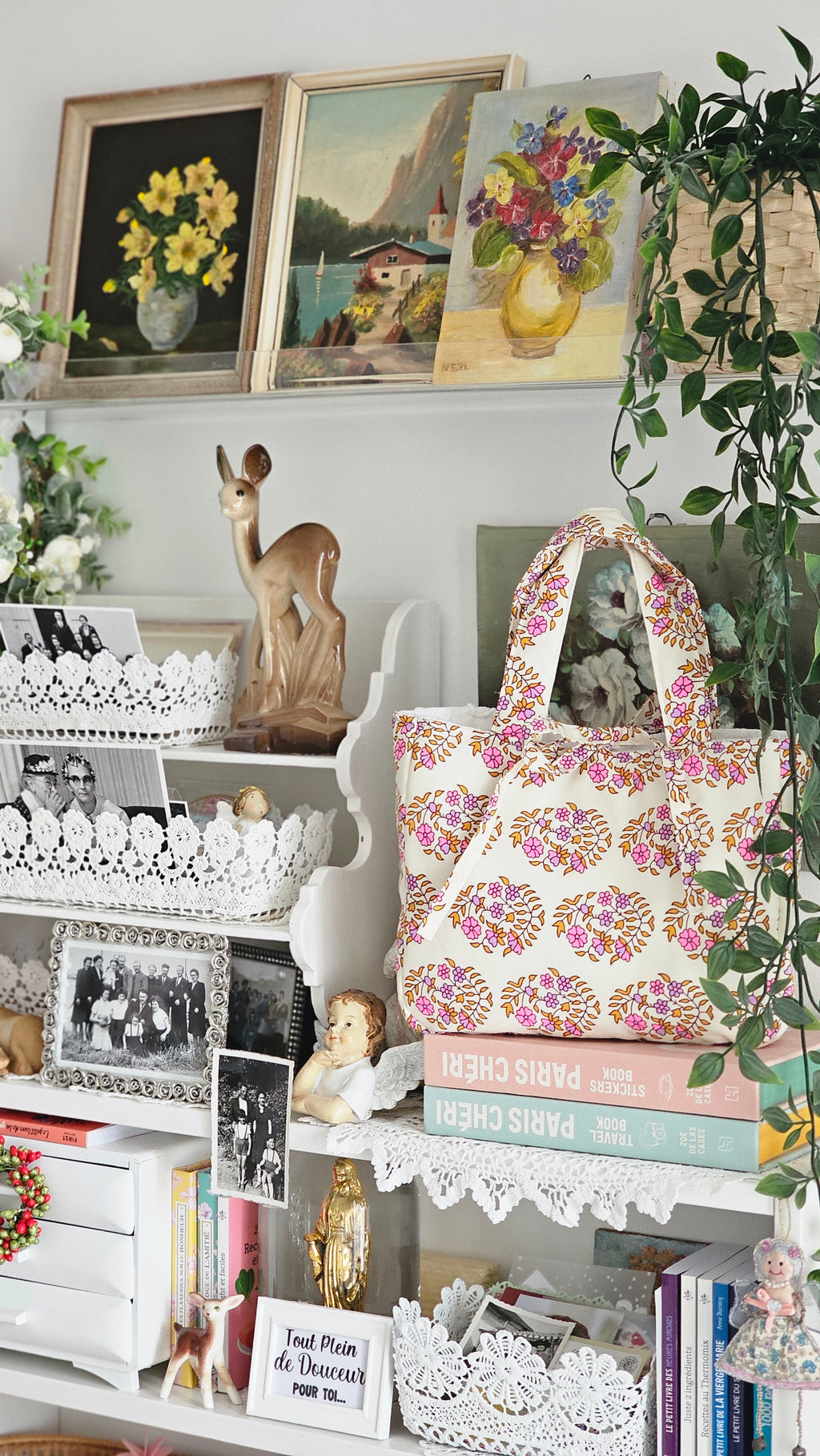 Petit sac Cabas tissu fleuri