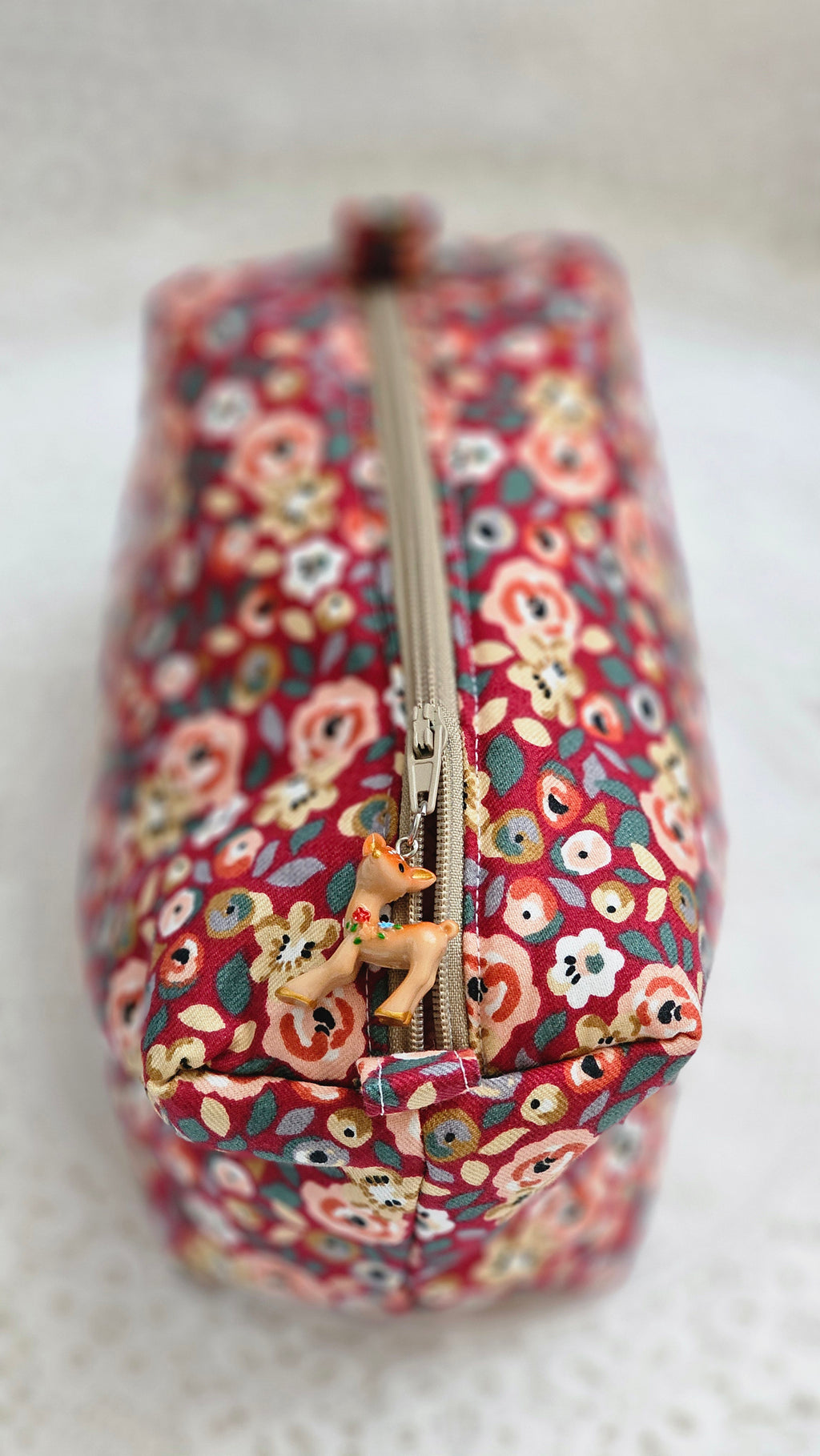 Trousse tissu fleuri