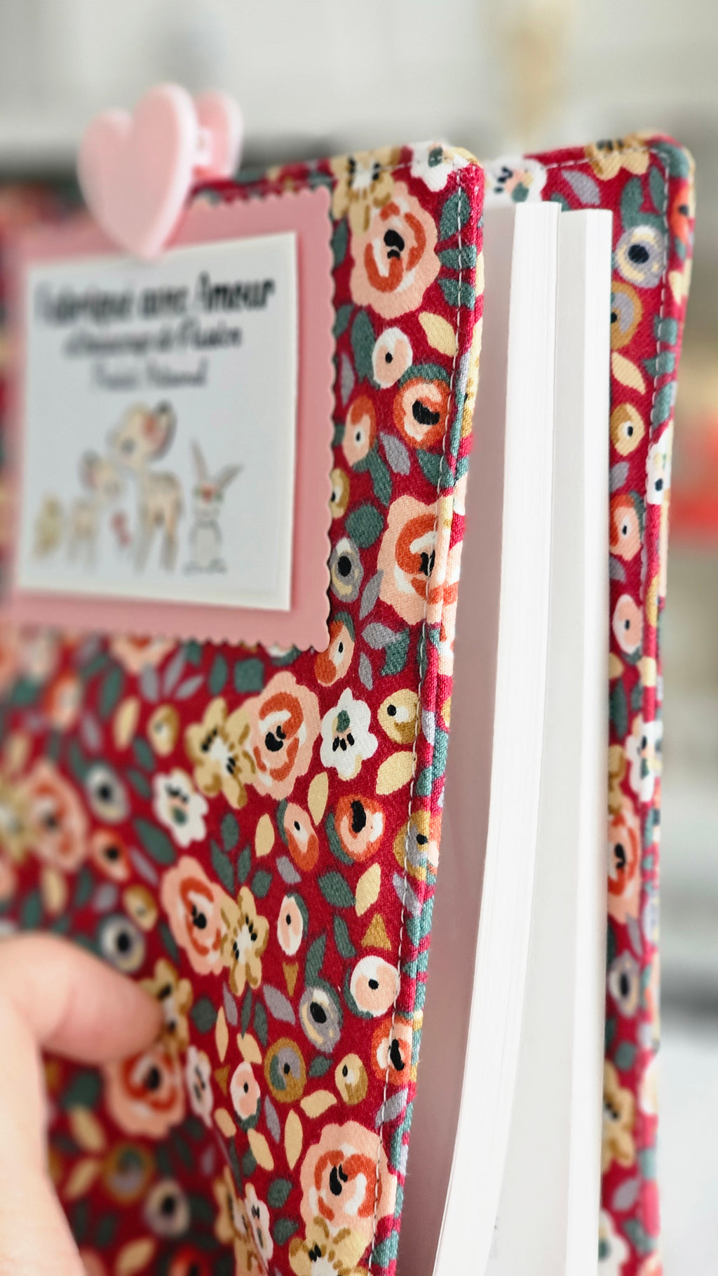 Housse tissu pour livre de poche